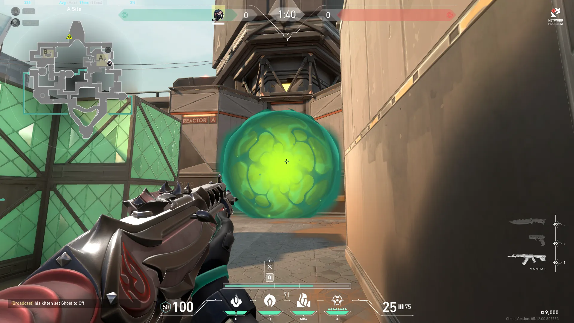 Viper Poison Cloud on Bind Attack Site A — step 2 of 2: Result