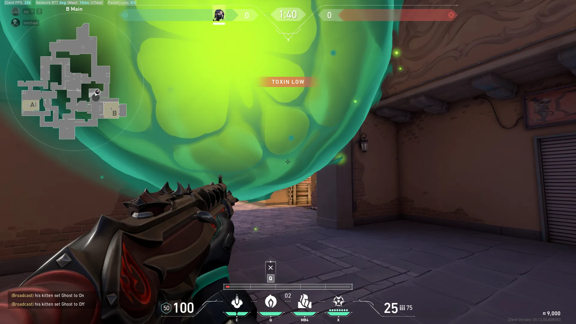 Viper Poison Cloud on Ascent Attack Site B — step 3 of 5: Aim — line up the shot