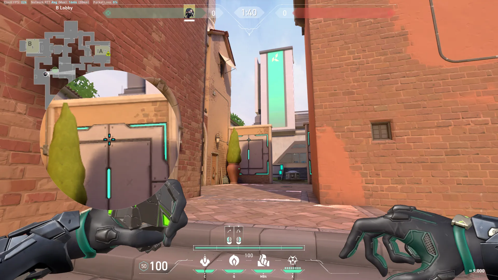 Viper Poison Cloud on Ascent Attack Mid — step 2 of 4: Aim — line up the shot