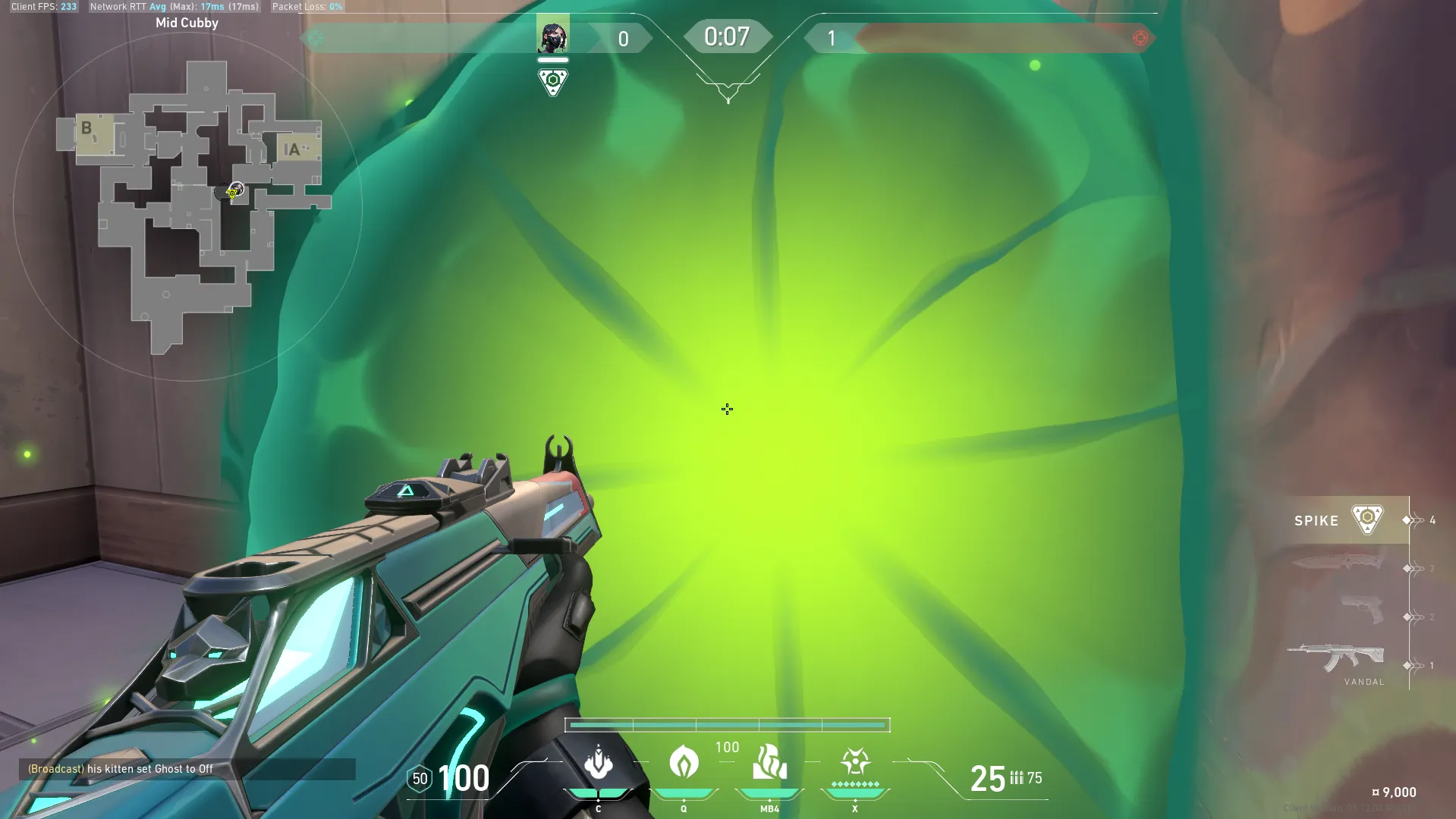 Viper Poison Cloud on Ascent Attack Mid — step 3 of 4: Aim — line up the shot