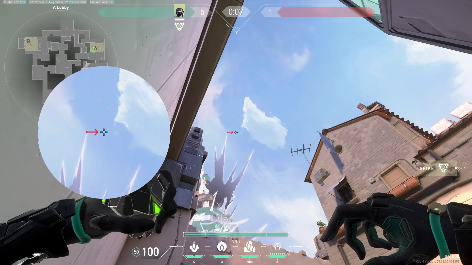 Viper Poison Cloud on Ascent Attack Site A — step 2 of 4: Aim — line up the shot