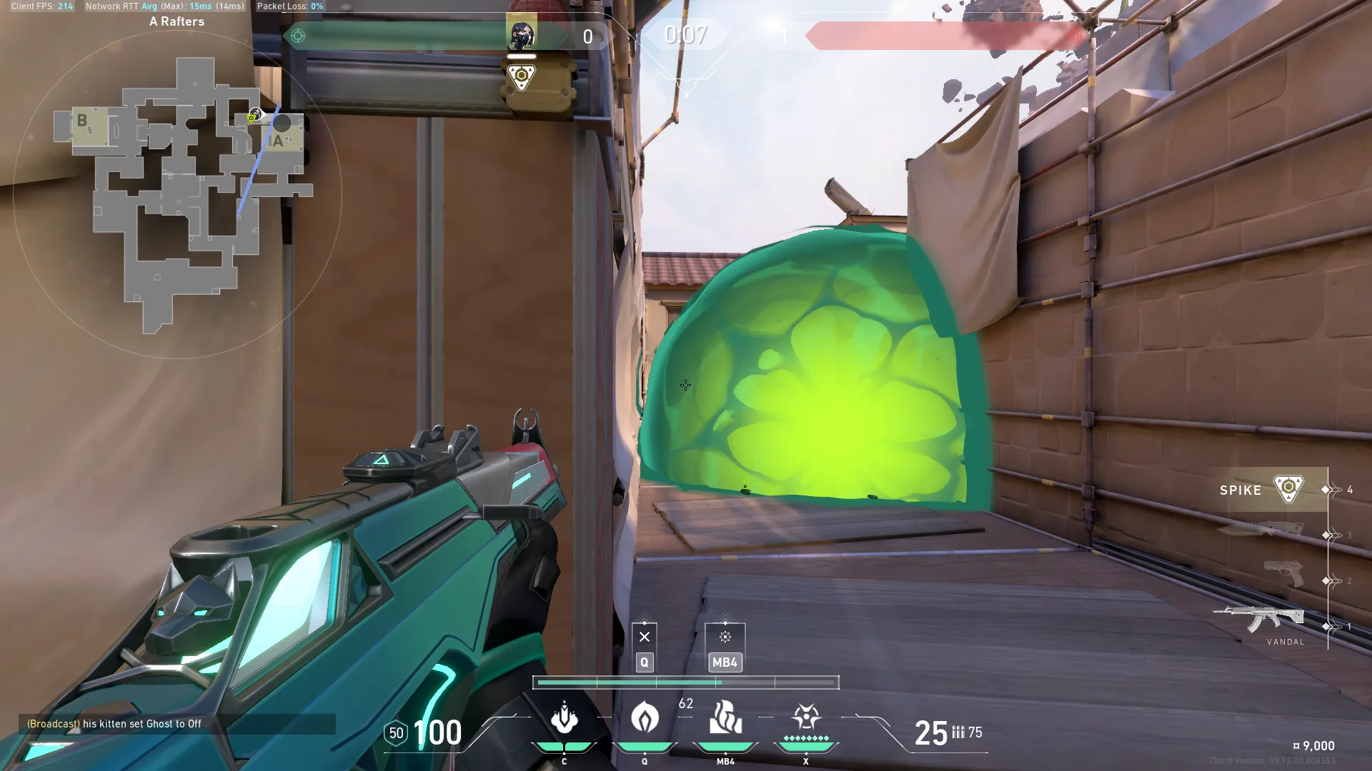 Viper Poison Cloud on Ascent Attack Site A — step 3 of 4: Aim — line up the shot