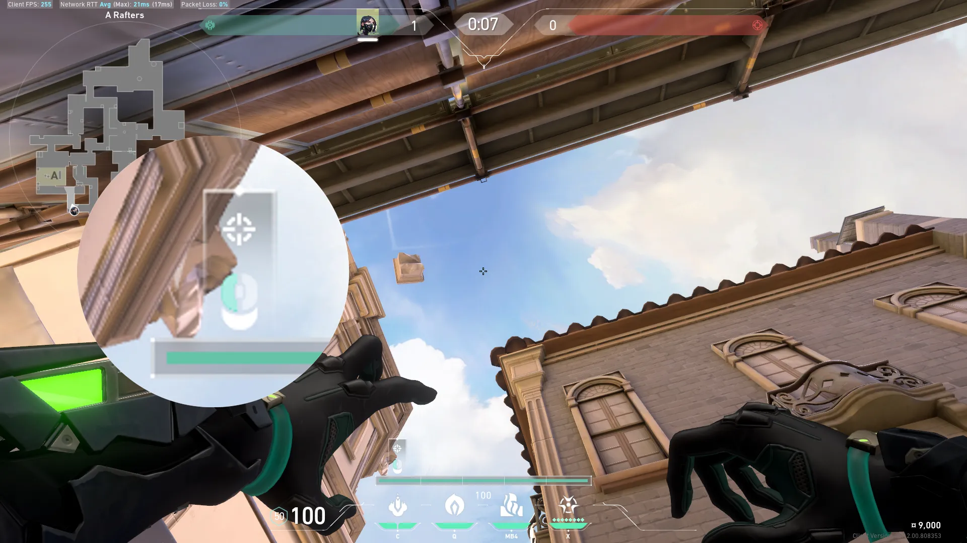 Viper Snake Bite on Ascent Defense Site A — step 3 of 4: Aim — line up the shot