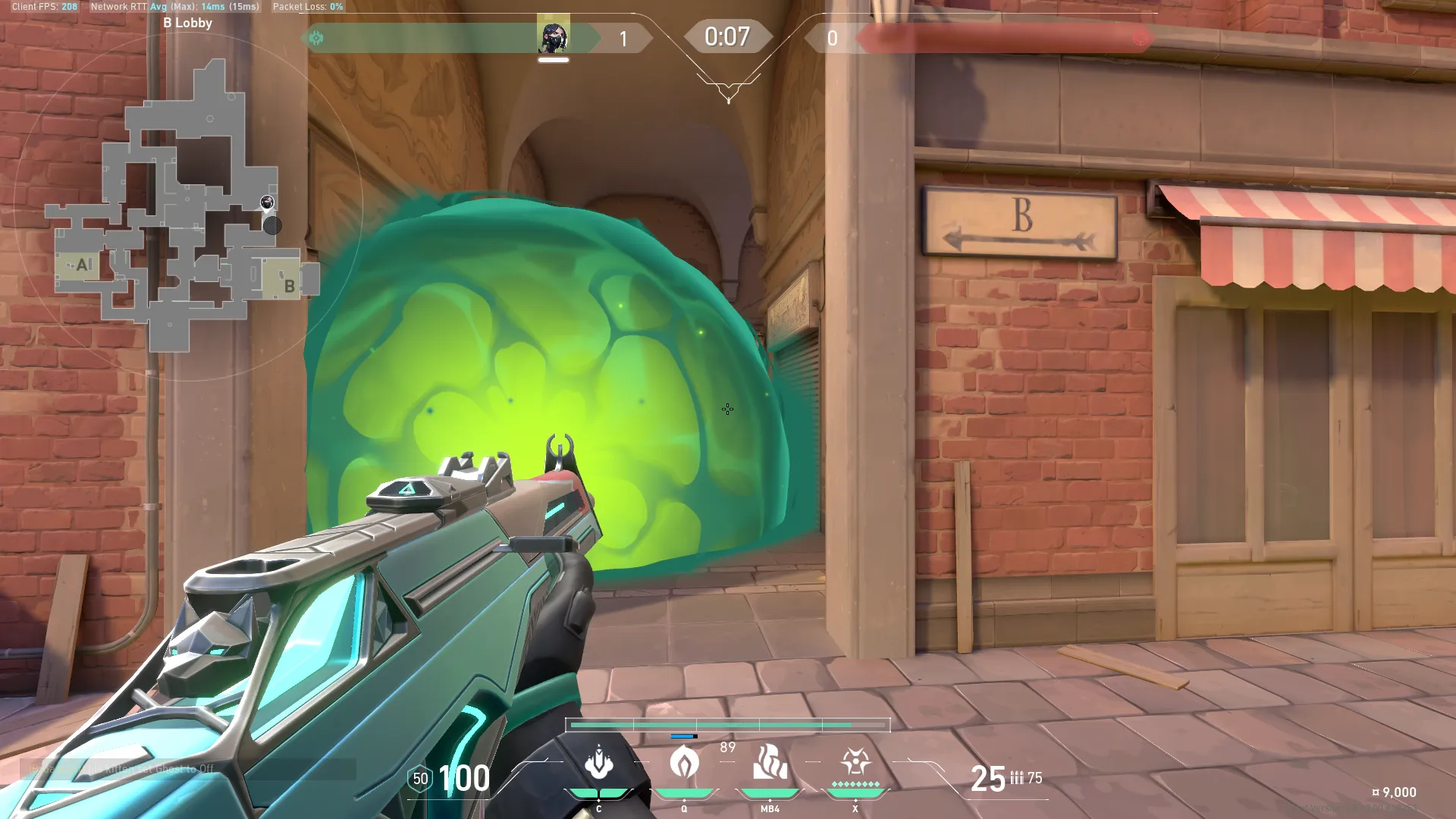 Viper Poison Cloud on Ascent Attack Site B — step 3 of 4: Aim — line up the shot
