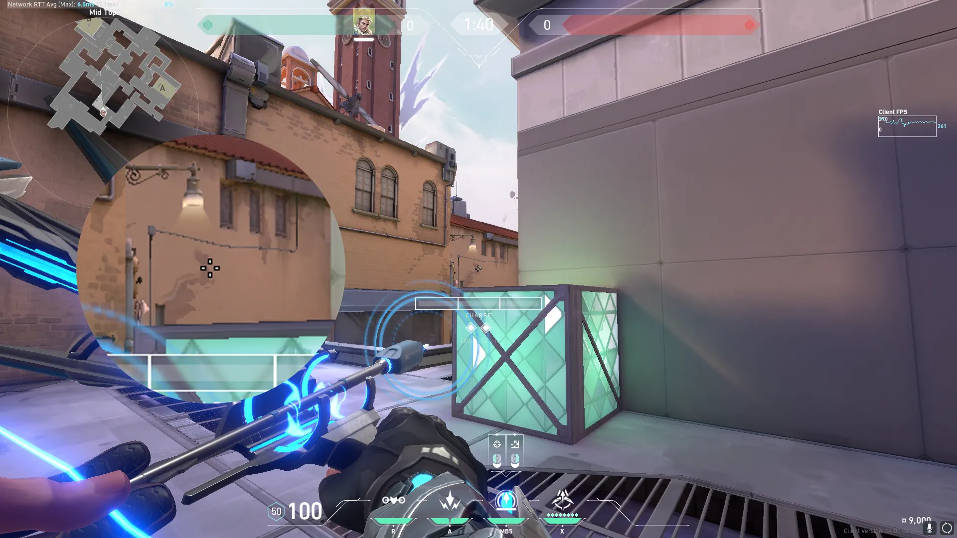 Sova Recon Bolt on Ascent Attack Mid — step 2 of 3: Aim — line up the shot