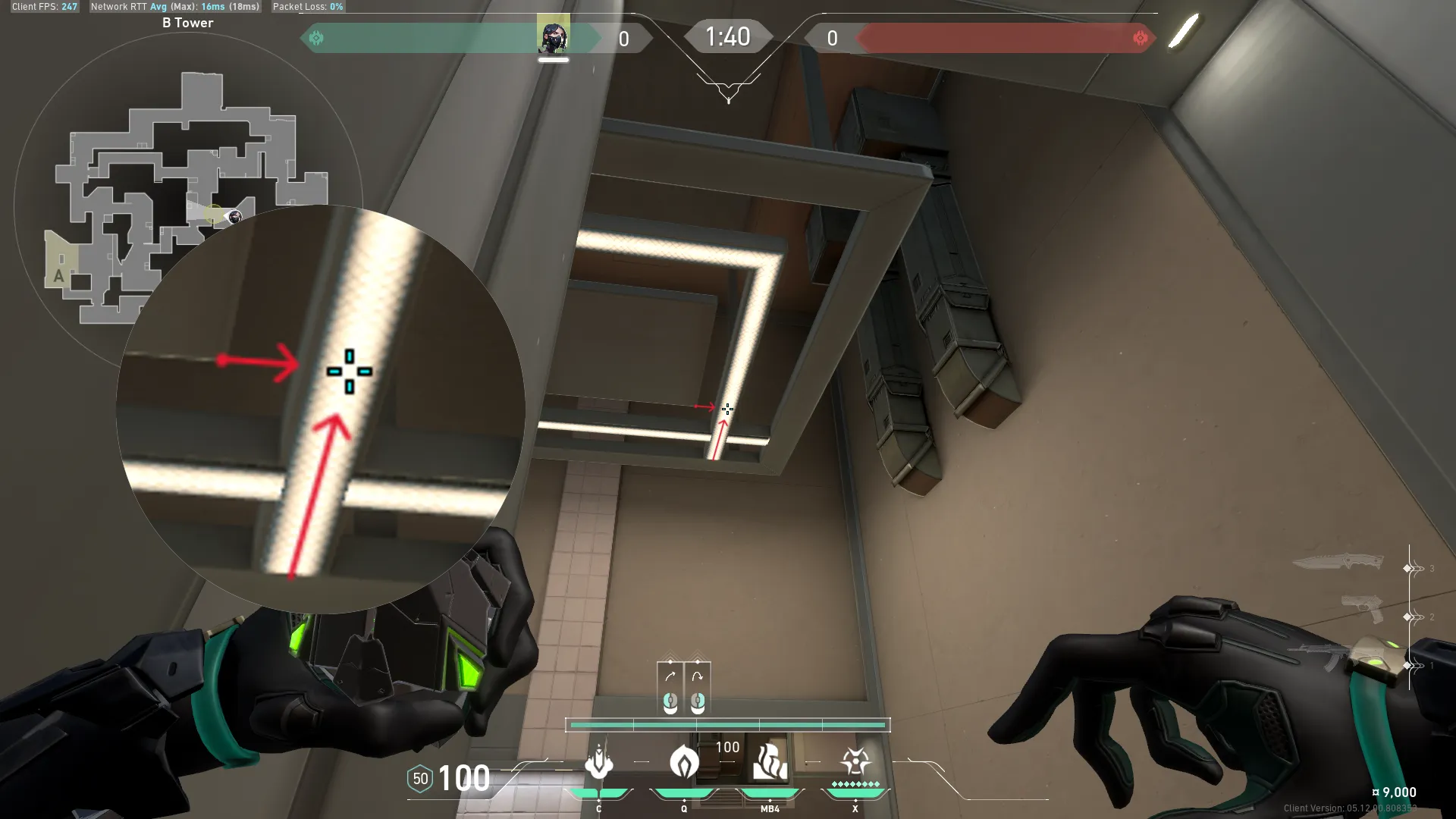 Viper Poison Cloud on Split Attack Mid — step 2 of 4: Aim — line up the shot