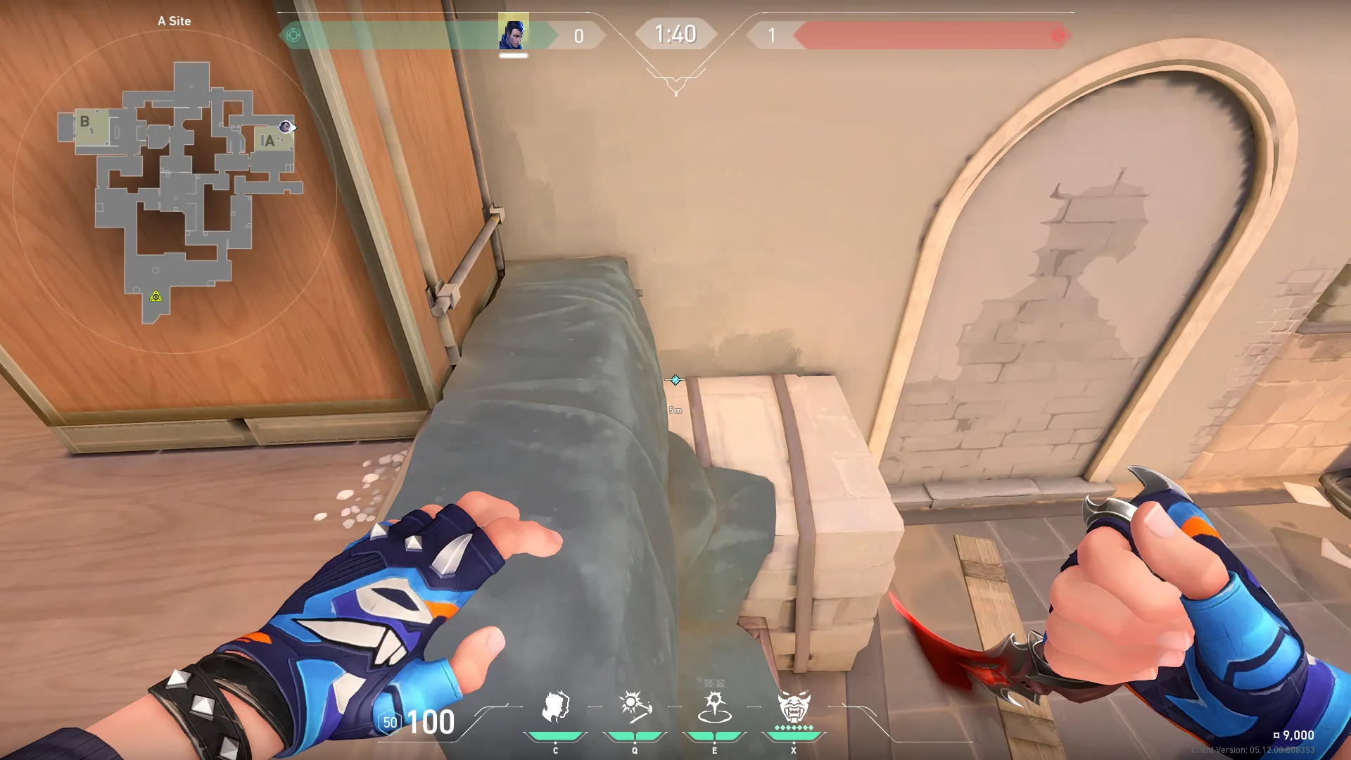 A Site to A Main Teammate Flash — Yoru lineup on Ascent