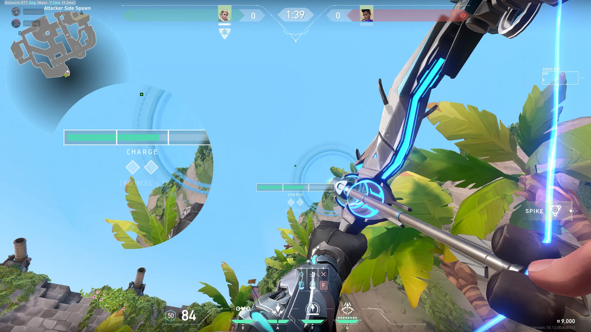 Sova Shock Bolt on Breeze Defense Site A — step 2 of 3: Aim — line up the shot