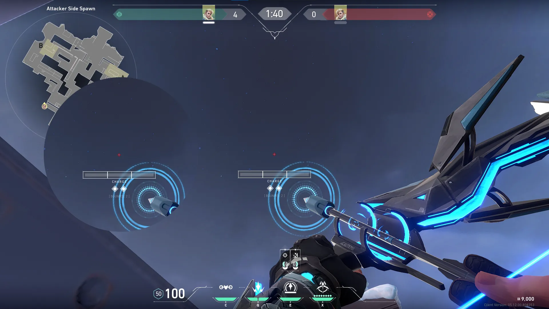 Sova Recon Bolt on Icebox Attack Site B — step 2 of 4: Aim — line up the shot