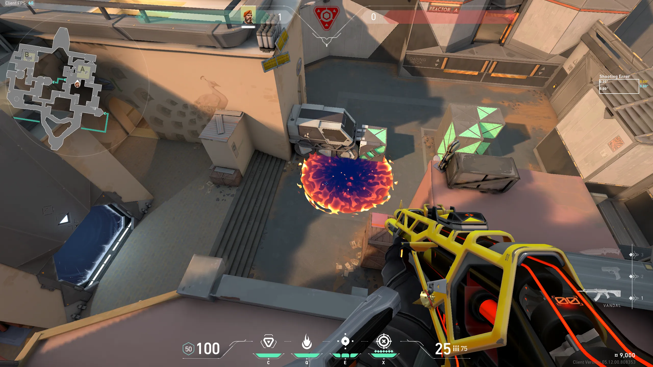 Brimstone Incendiary on Bind Defense Site A — step 3 of 3: Result