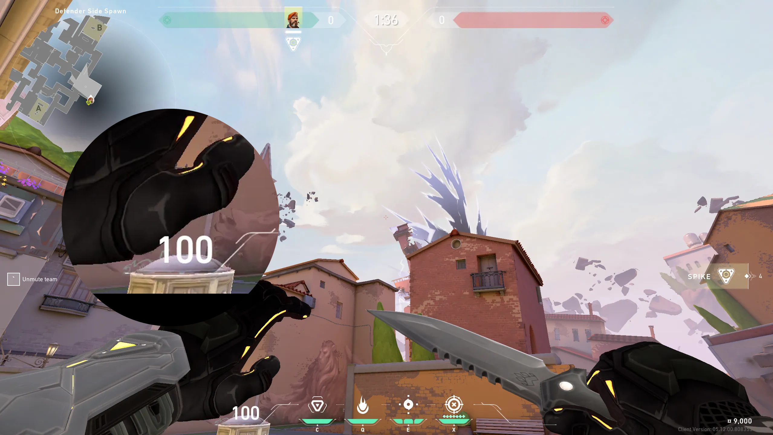 Brimstone Incendiary on Ascent Defense Site A — step 2 of 3: Aim — line up the shot