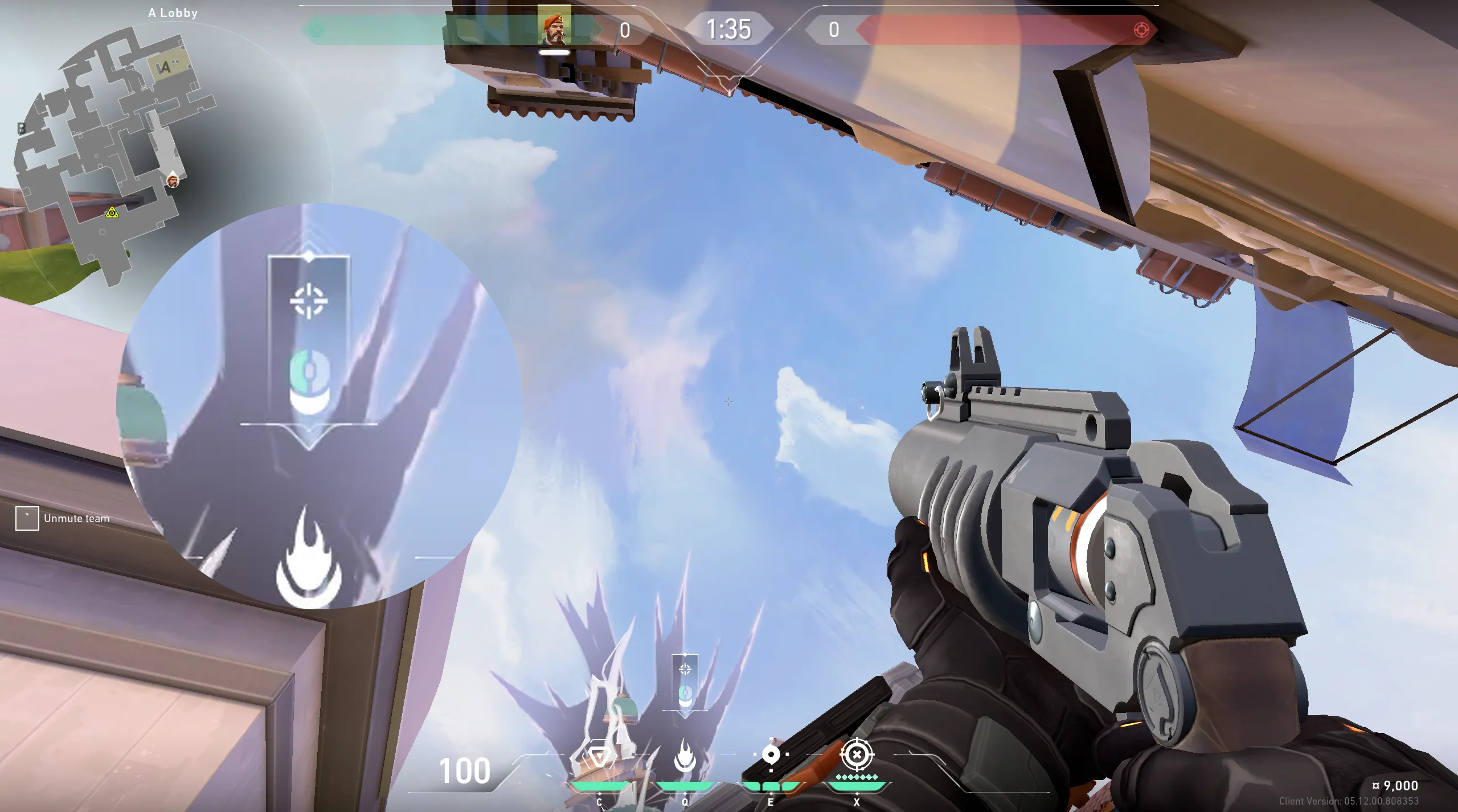 Brimstone Incendiary on Ascent Attack Site A — step 2 of 3: Aim — line up the shot