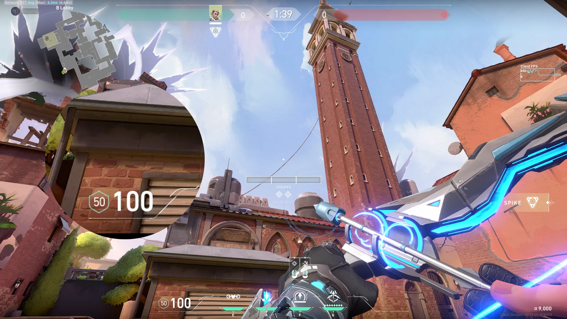 Sova Recon Bolt on Ascent Defense Site B — step 2 of 3: Aim — line up the shot