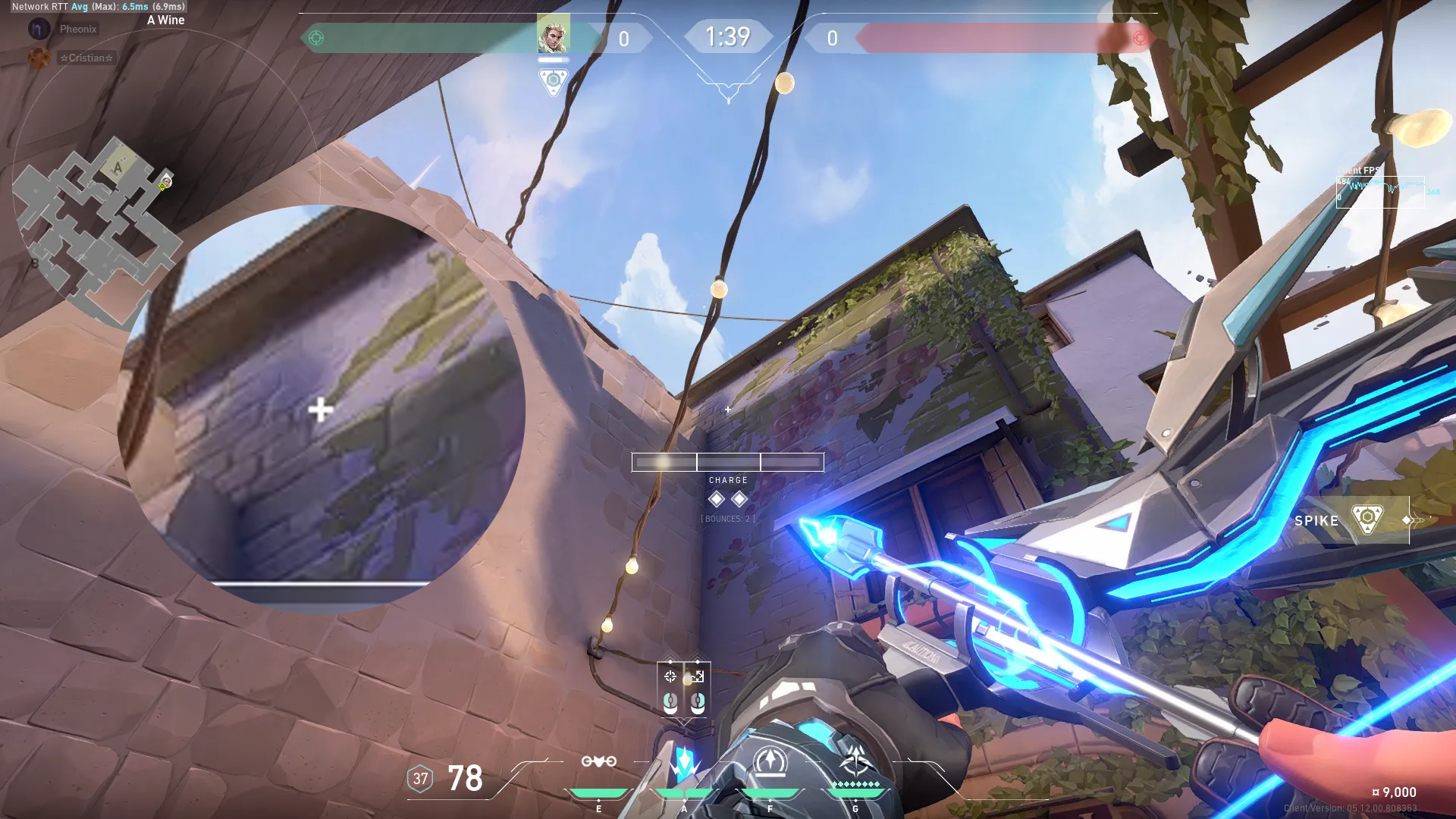 Sova Shock Bolt on Ascent Defense Site A — step 2 of 3: Aim — line up the shot