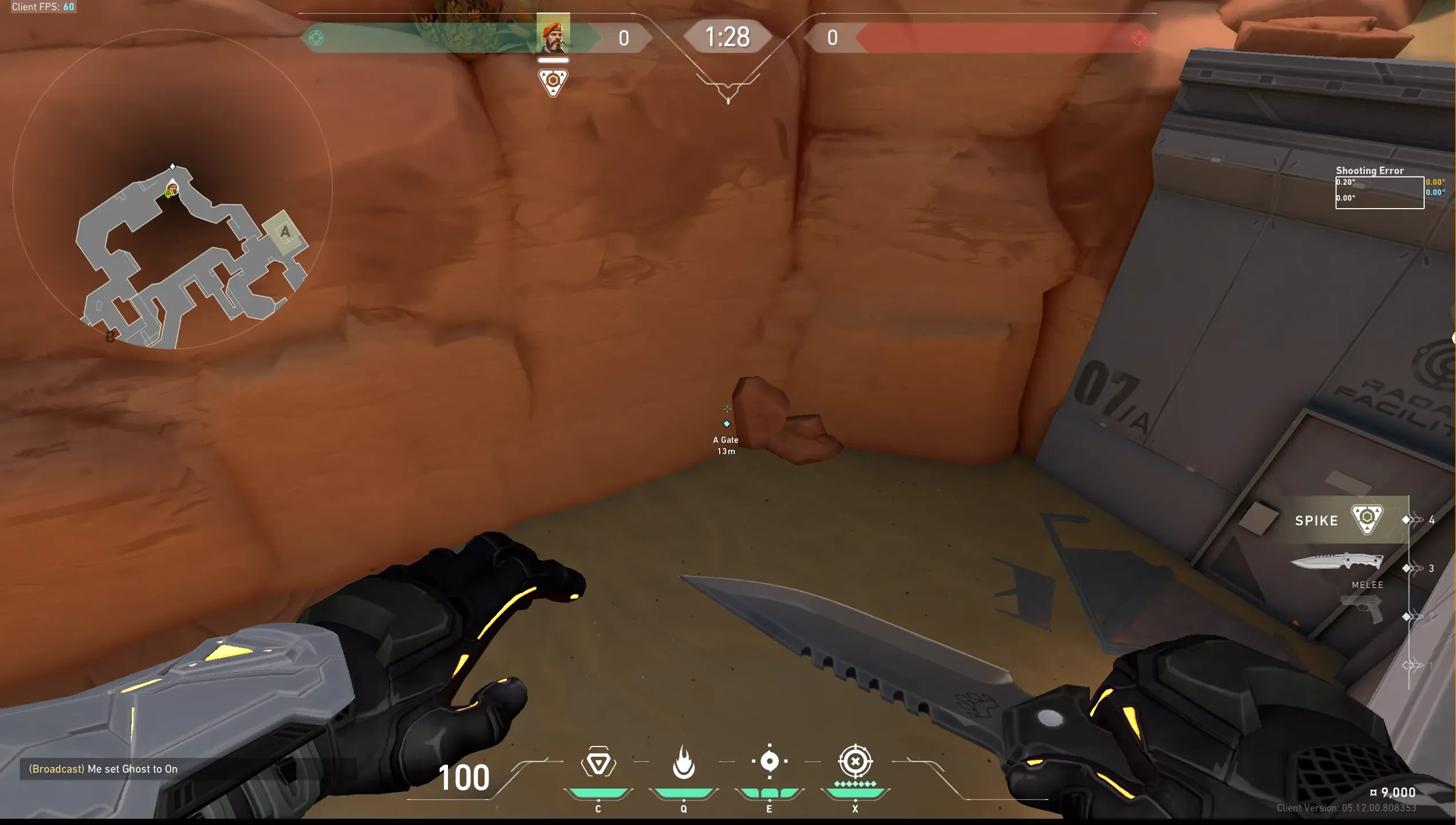 Brimstone Incendiary on Fracture Attack Site A — step 1 of 3: Position — where to stand
