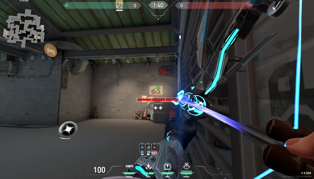 Sova Shock Bolt on Split Attack Site B — step 2 of 3: Aim — line up the shot