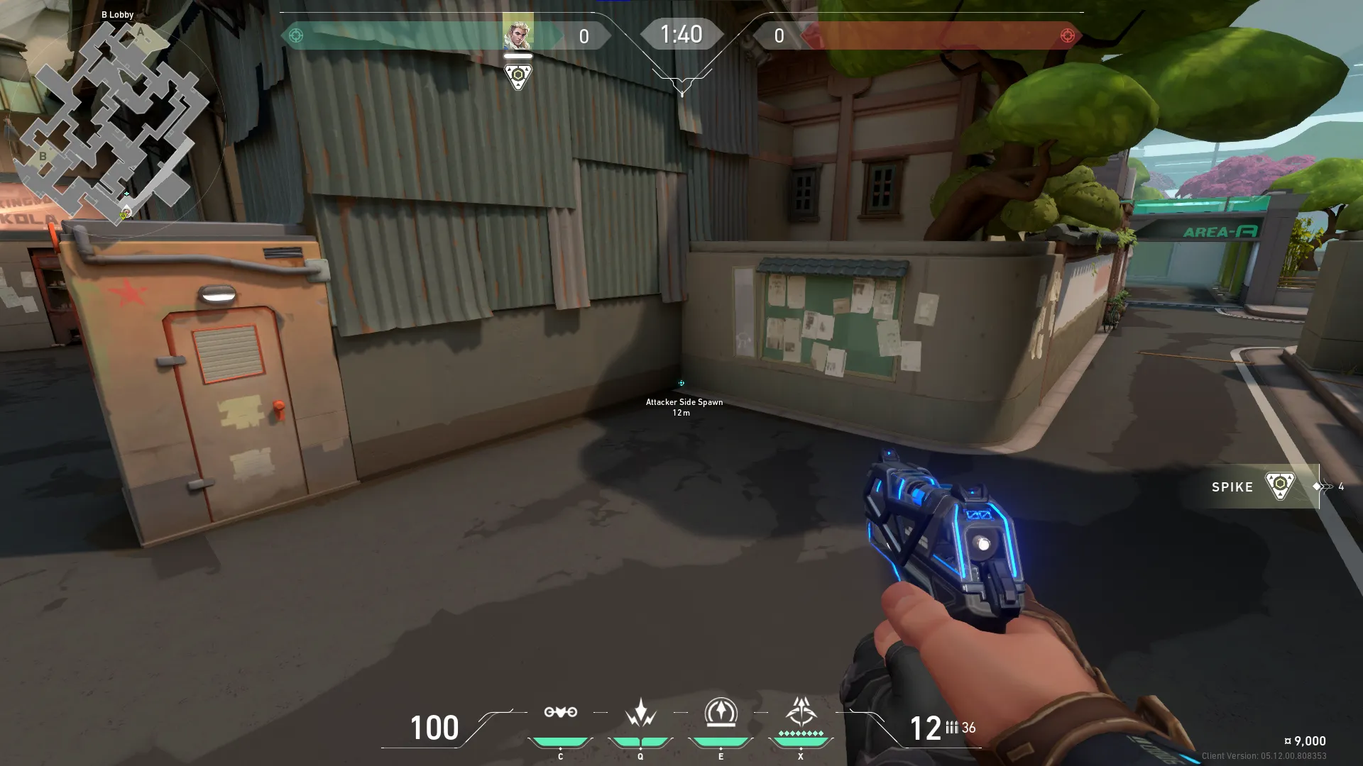 Sova Recon Bolt on Split Attack Site B — step 1 of 3: Position — where to stand