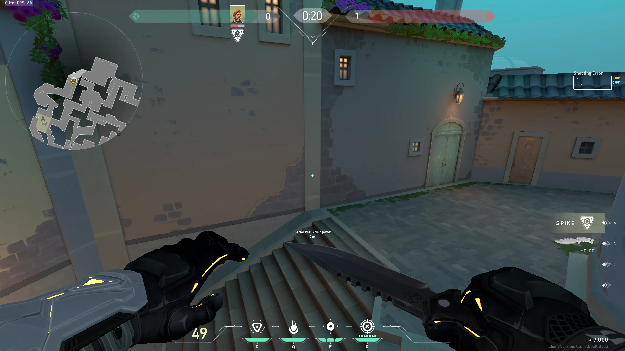 Brimstone Incendiary on Pearl Attack Site A — step 1 of 3: Position — where to stand