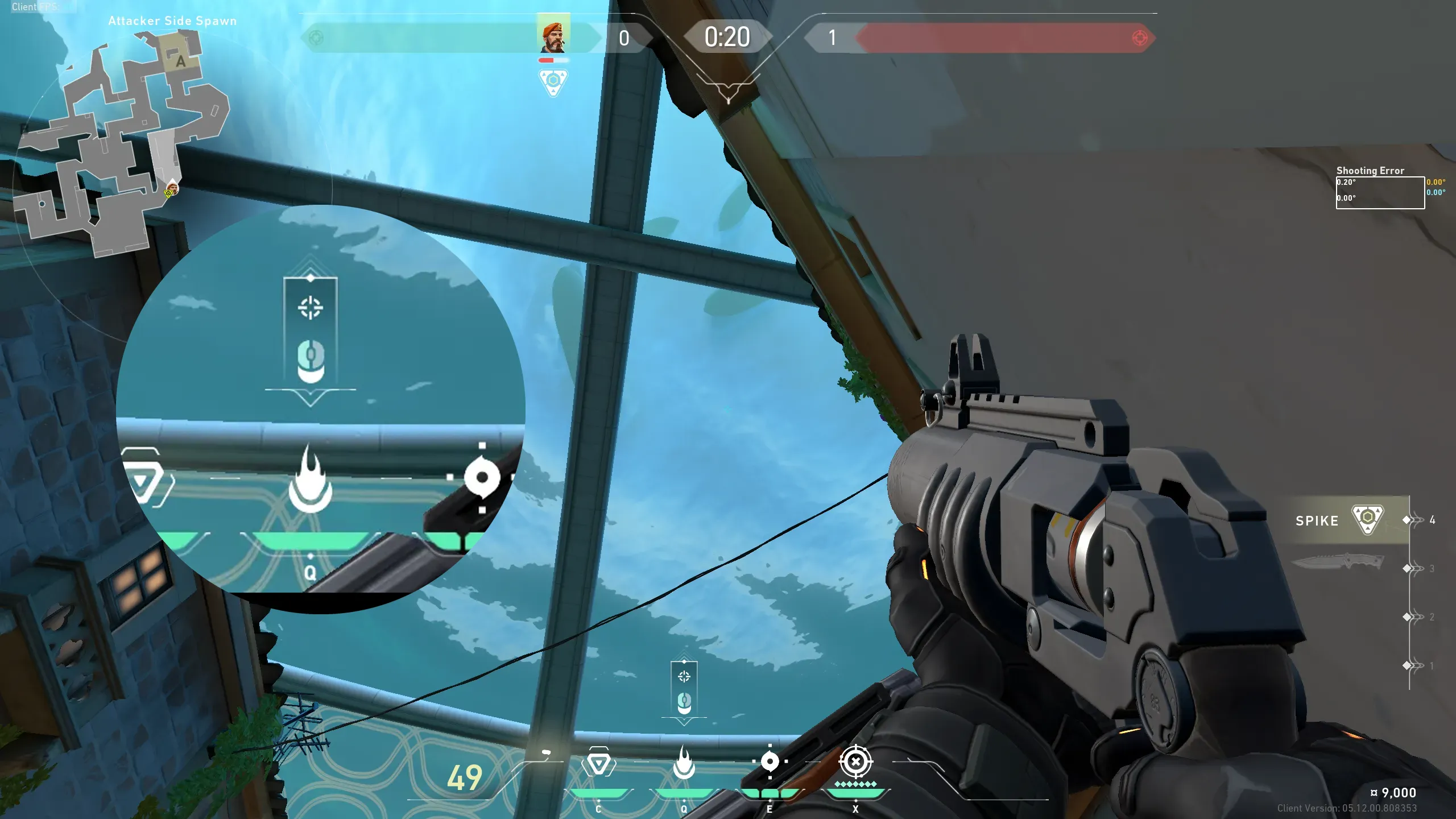 Brimstone Incendiary on Pearl Attack Site A — step 2 of 3: Aim — line up the shot