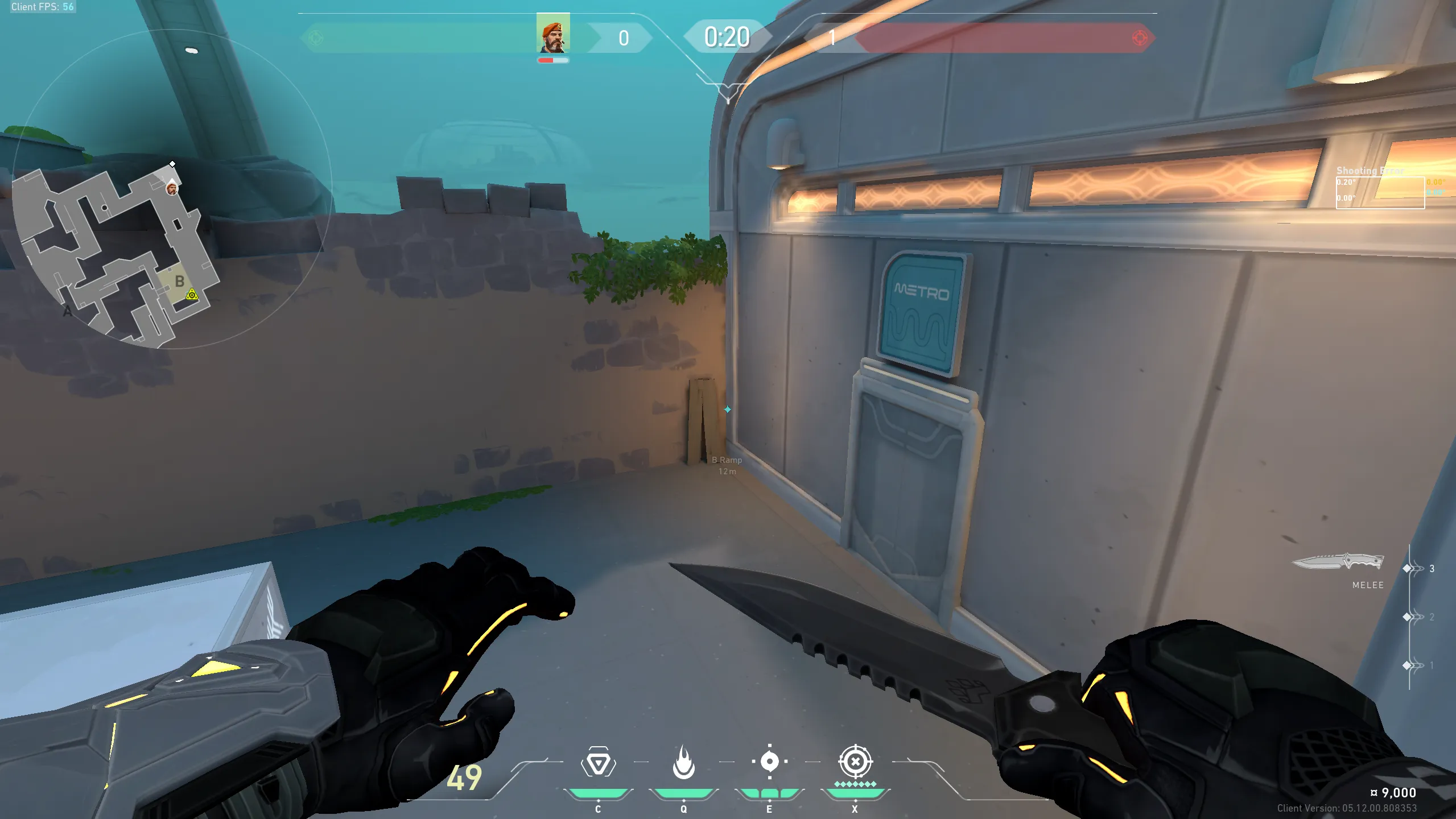 Brimstone Incendiary on Pearl Attack Site B — step 1 of 3: Position — where to stand