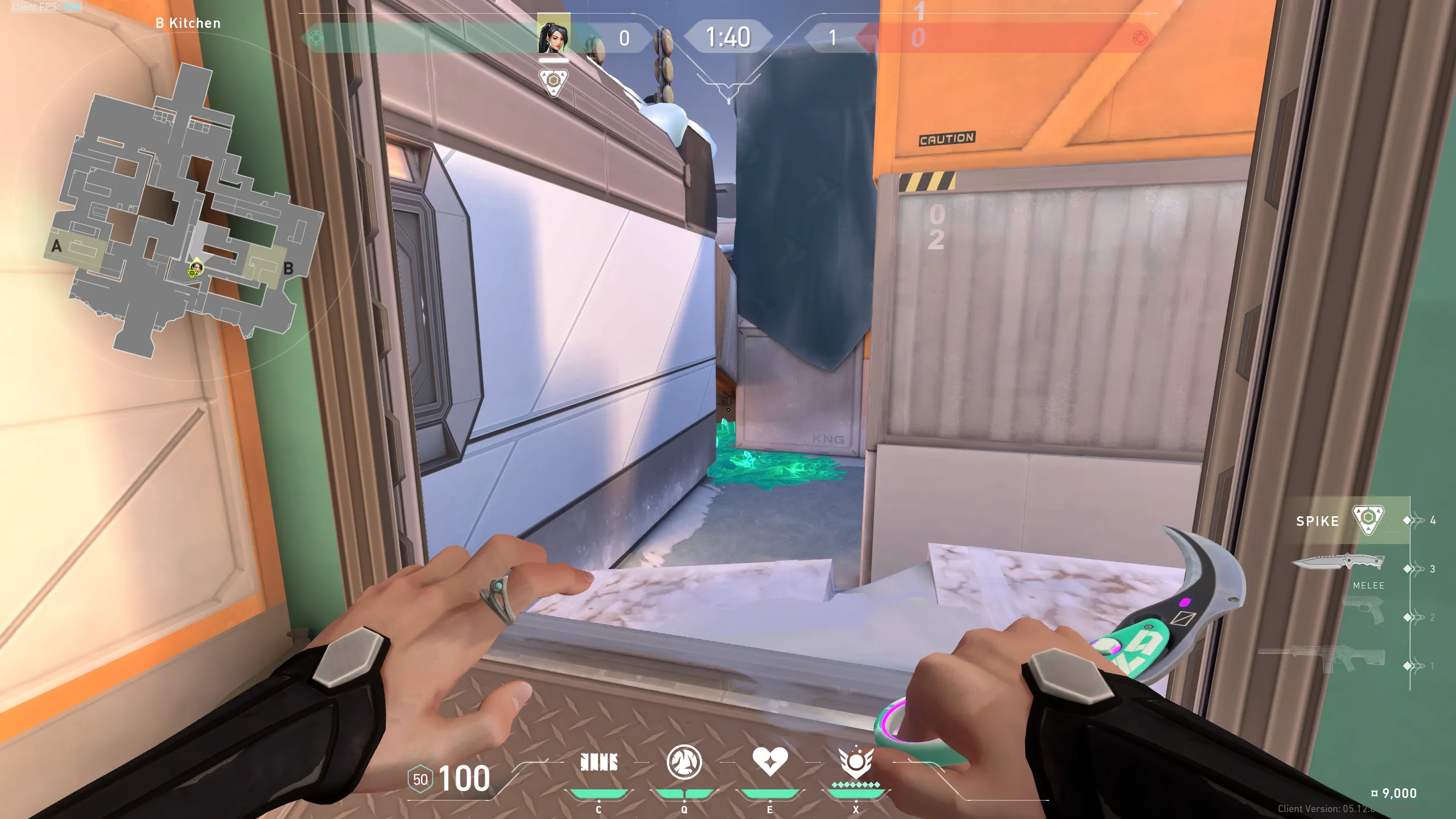 Sage Slow Orb on Icebox Defense Mid — step 3 of 4: Aim — line up the shot