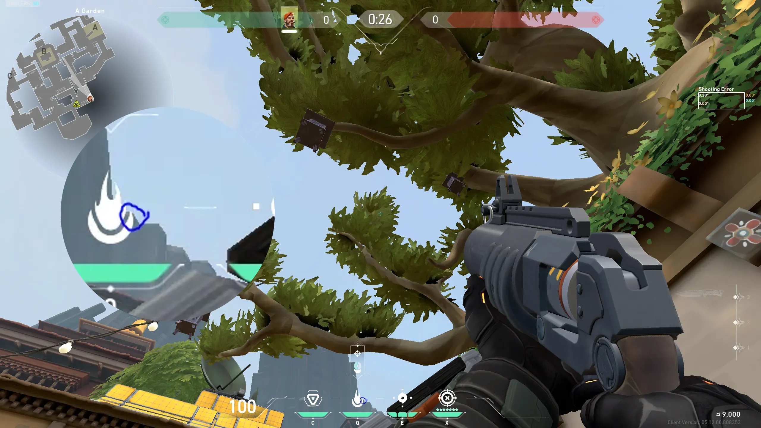Brimstone Incendiary on Haven Attack Site A — step 2 of 3: Aim — line up the shot