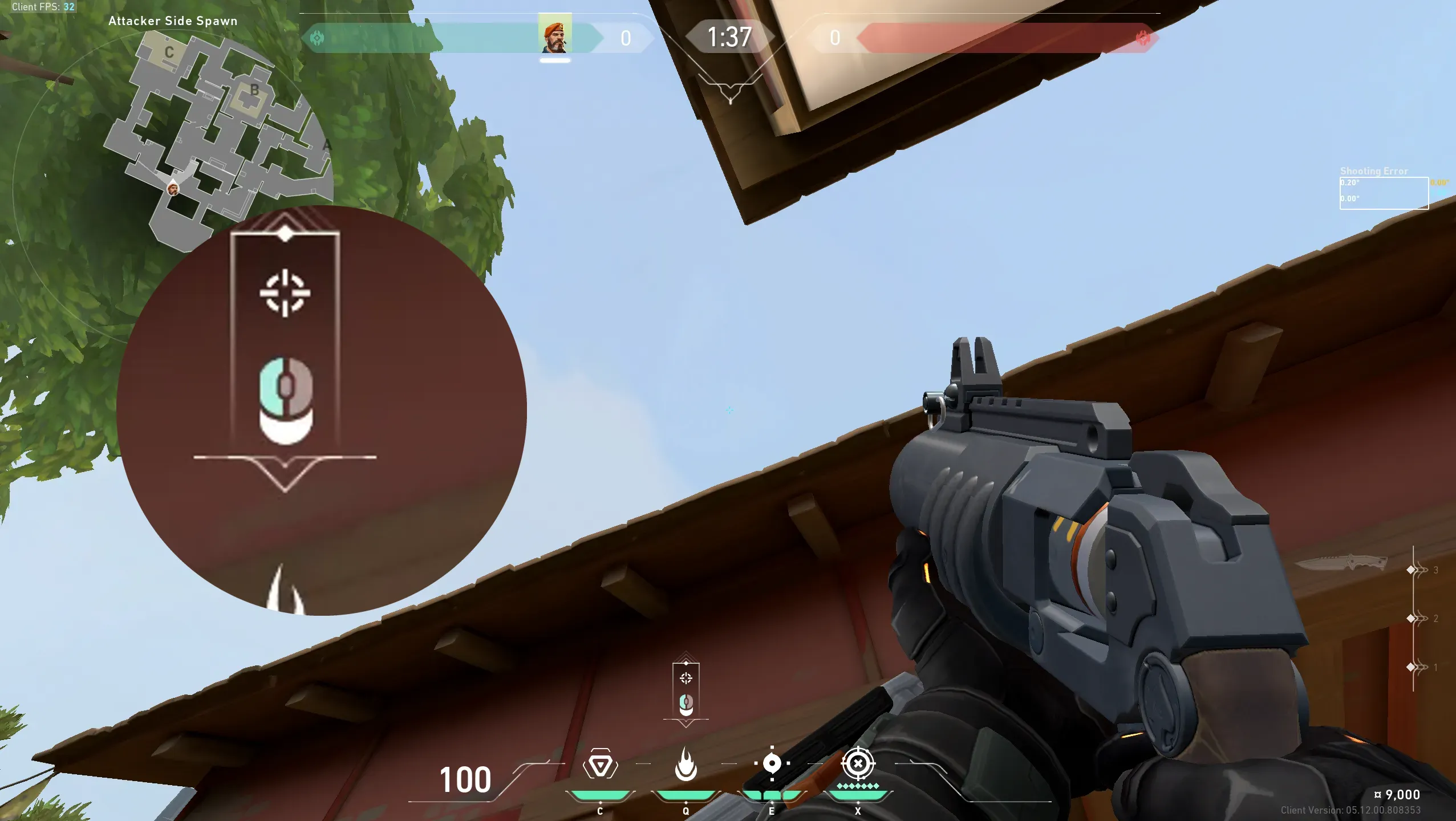Brimstone Incendiary on Haven Attack Site C — step 2 of 3: Aim — line up the shot