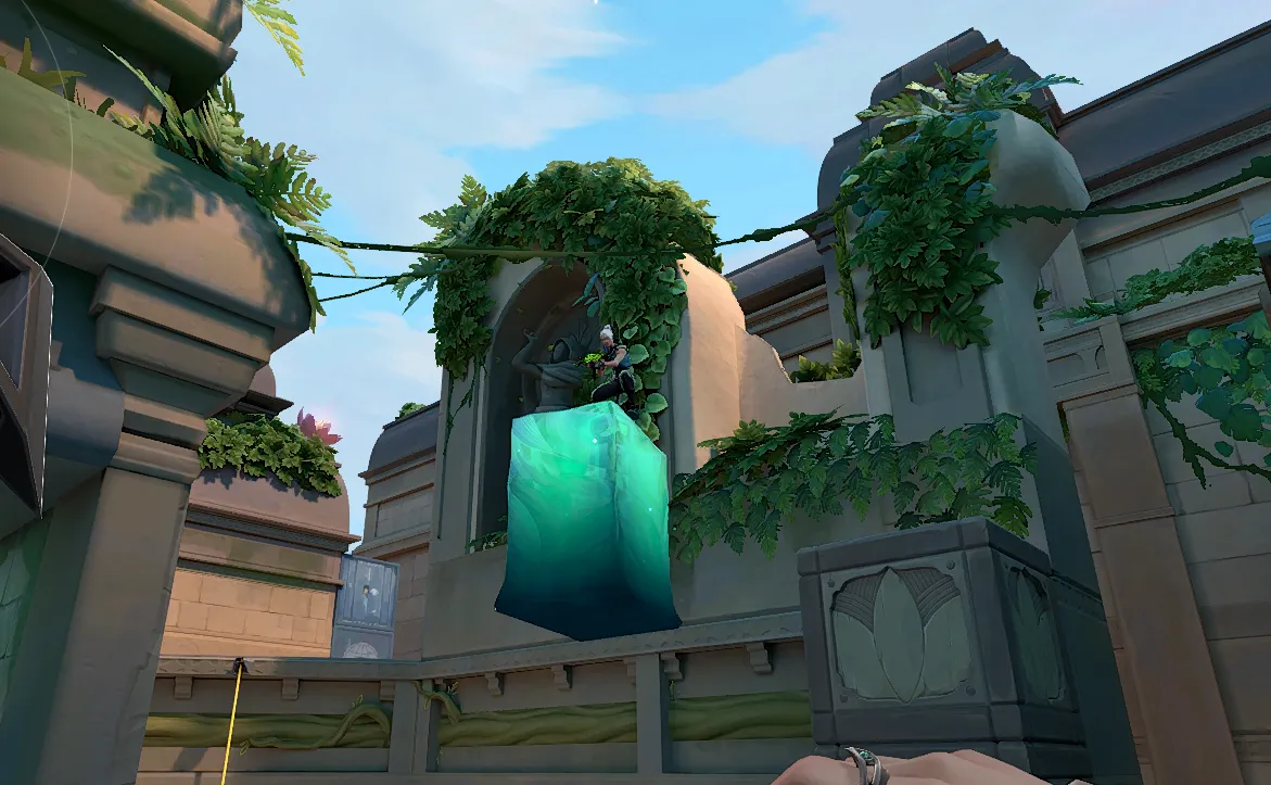Sage Barrier Orb on Lotus Defense Site A — step 4 of 6: Aim — line up the shot