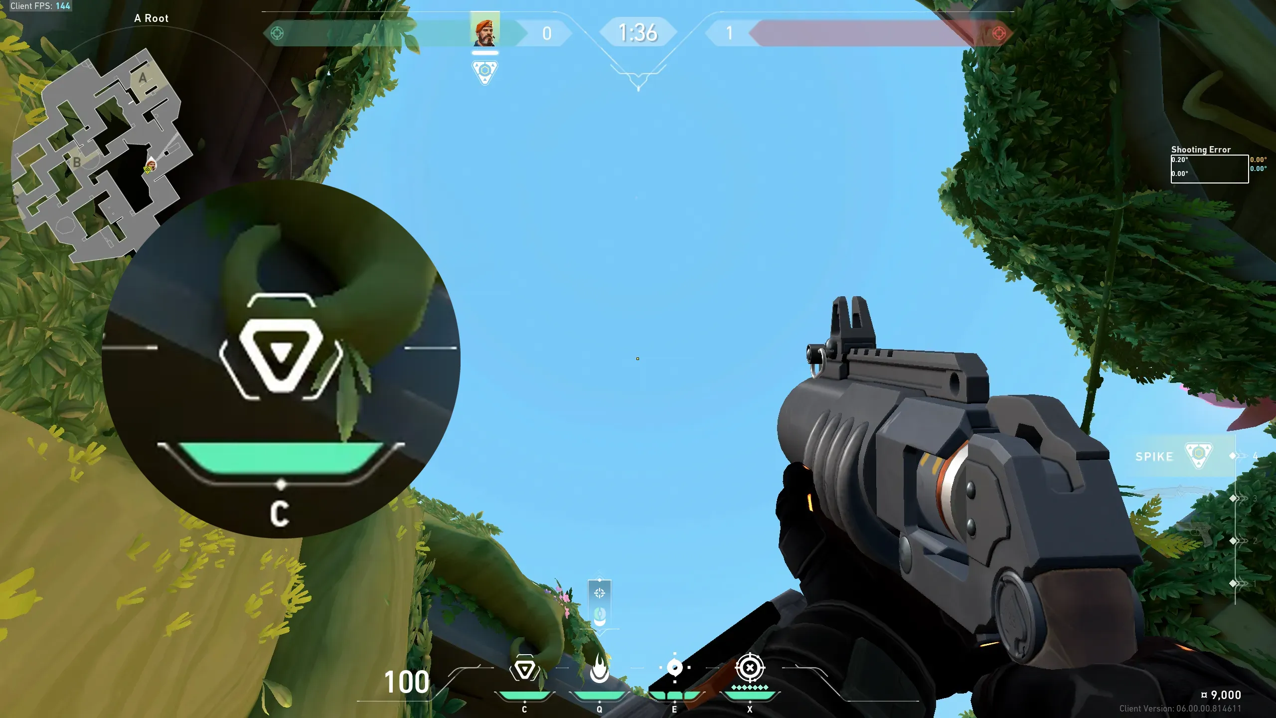 Brimstone Incendiary on Lotus Attack Site A — step 2 of 3: Aim — line up the shot