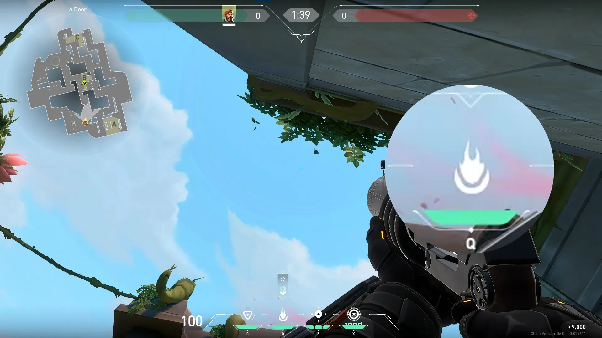 Brimstone Incendiary on Lotus Attack Site B — step 3 of 5: Aim — line up the shot