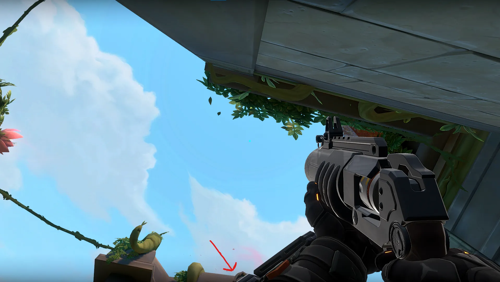 Brimstone Incendiary on Lotus Attack Site B — step 4 of 5: Aim — line up the shot