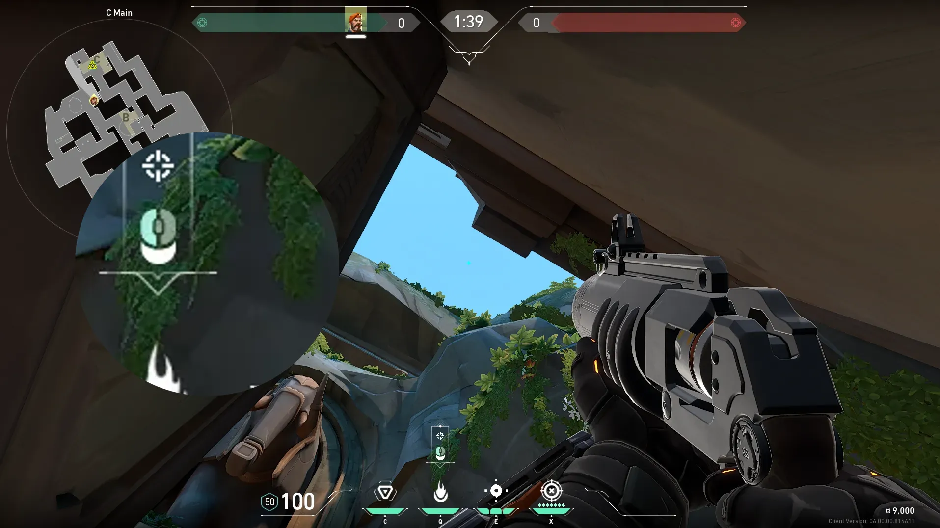 Brimstone Incendiary on Lotus Attack Site C — step 2 of 3: Aim — line up the shot