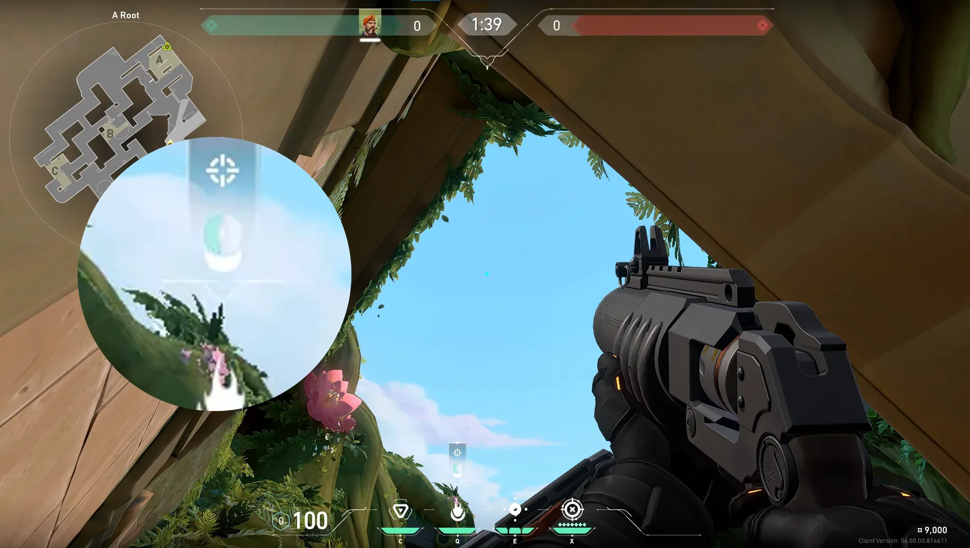 Brimstone Incendiary on Lotus Attack Site A — step 3 of 4: Aim — line up the shot