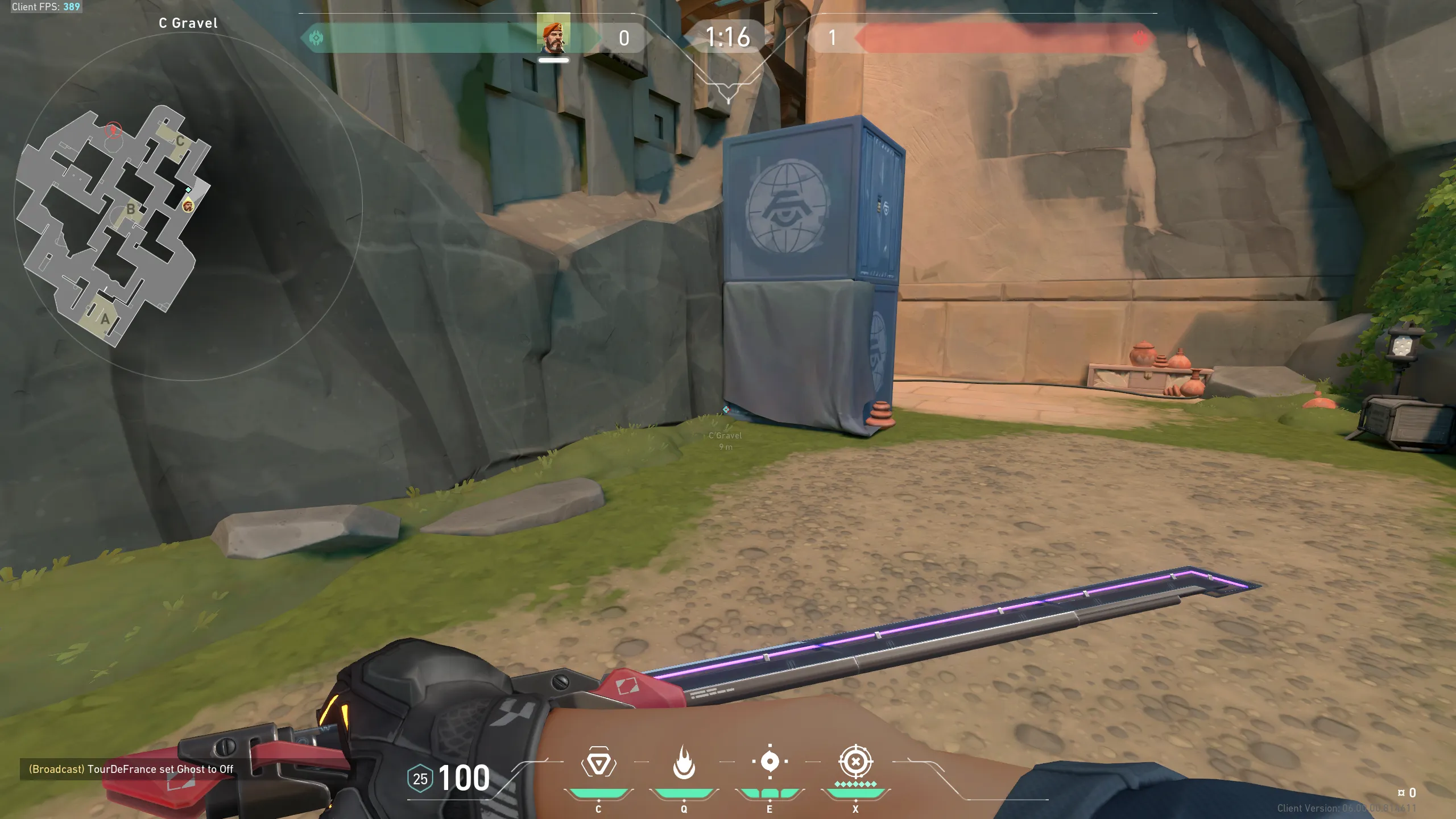 B Site Stairs From Enemy Spawn — Brimstone lineup on Lotus