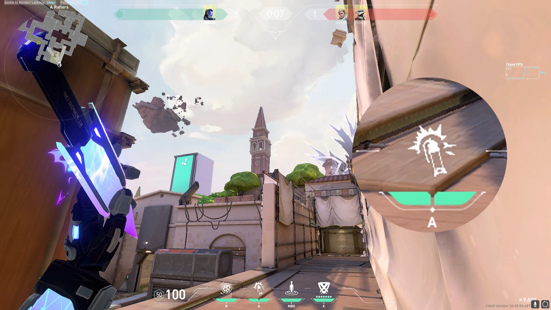 KAY/O Zero_Point on Ascent Defense Site B — step 2 of 3: Aim — line up the shot