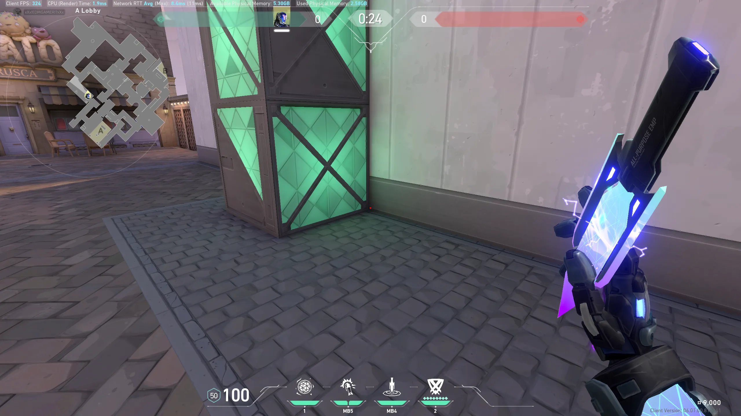 KAY/O Zero_Point on Ascent Defense Site A — step 1 of 3: Position — where to stand
