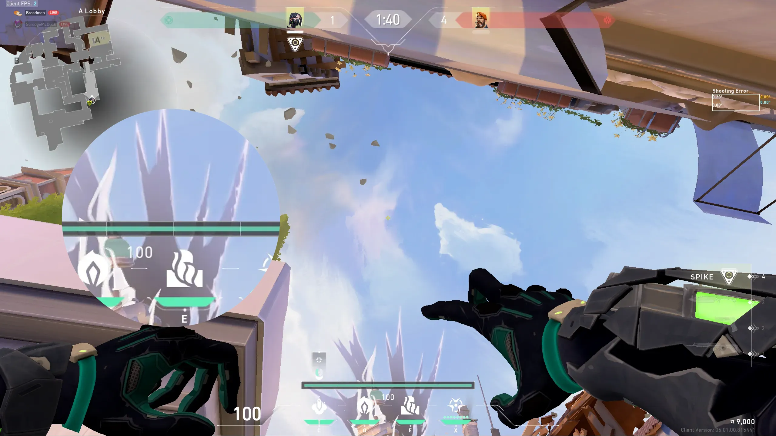 Viper Snake Bite on Ascent Defense Site A — step 2 of 3: Aim — line up the shot