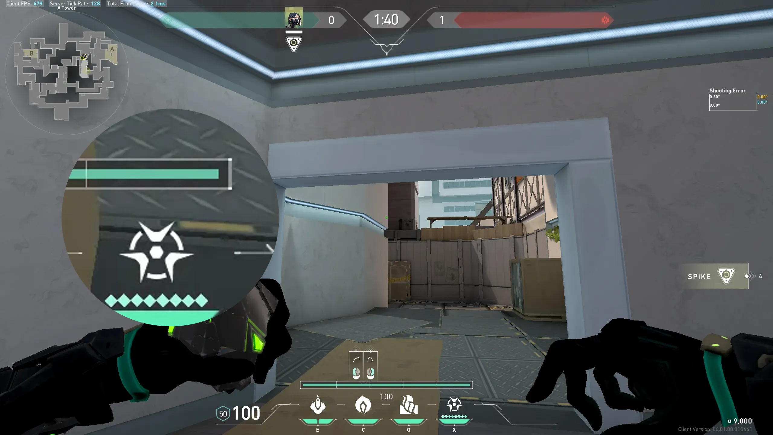 Viper Poison Cloud on Split Attack Site A — step 2 of 3: Aim — line up the shot