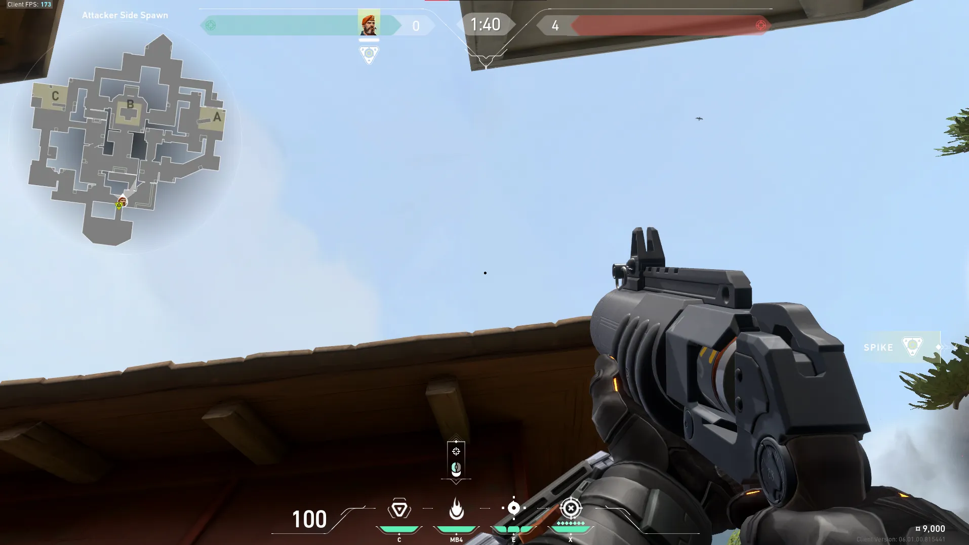 Brimstone Incendiary on Haven Defense Site B — step 2 of 3: Aim — line up the shot