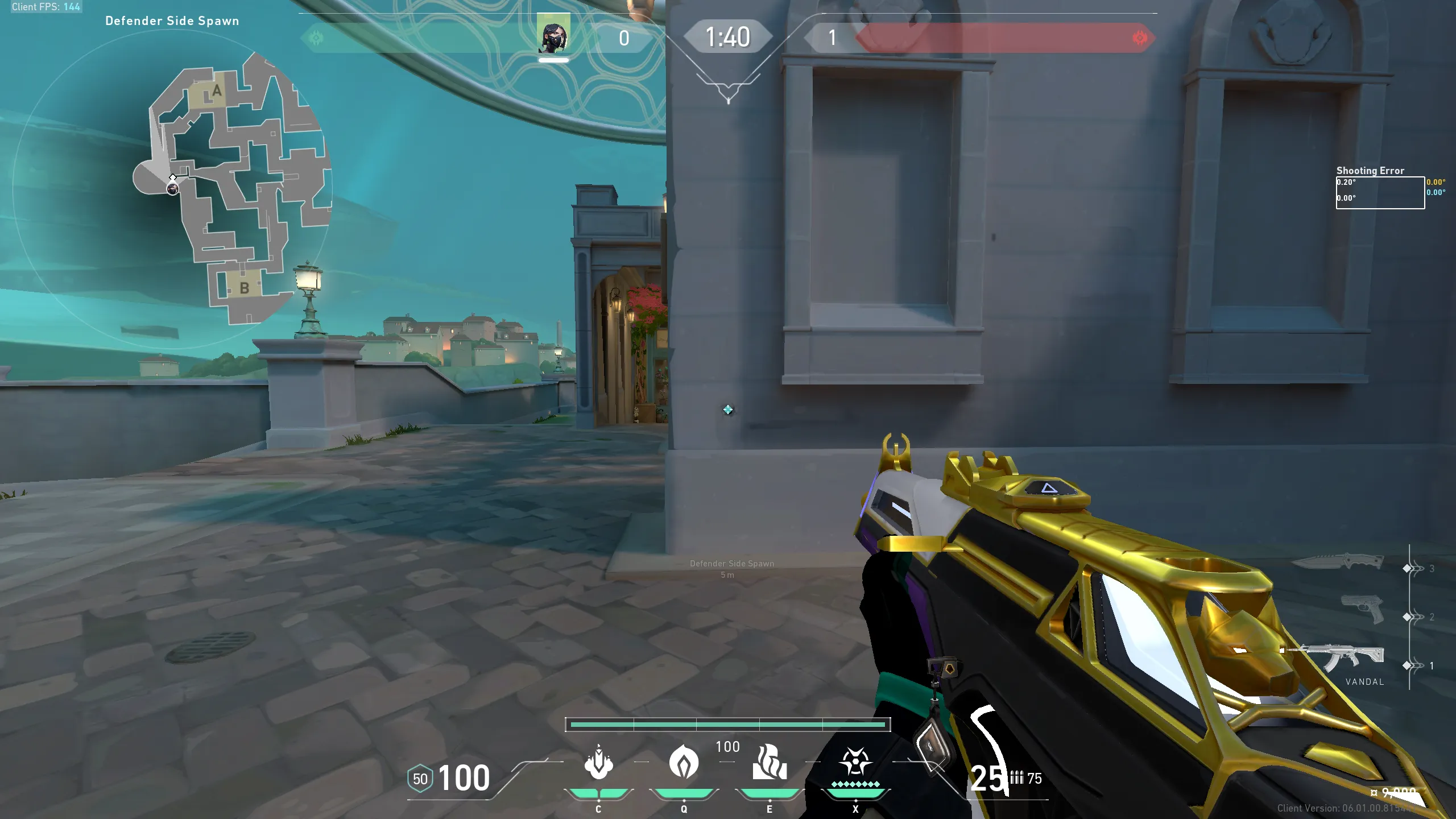 Viper Snake Bite on Pearl Defense Site B — step 1 of 3: Position — where to stand