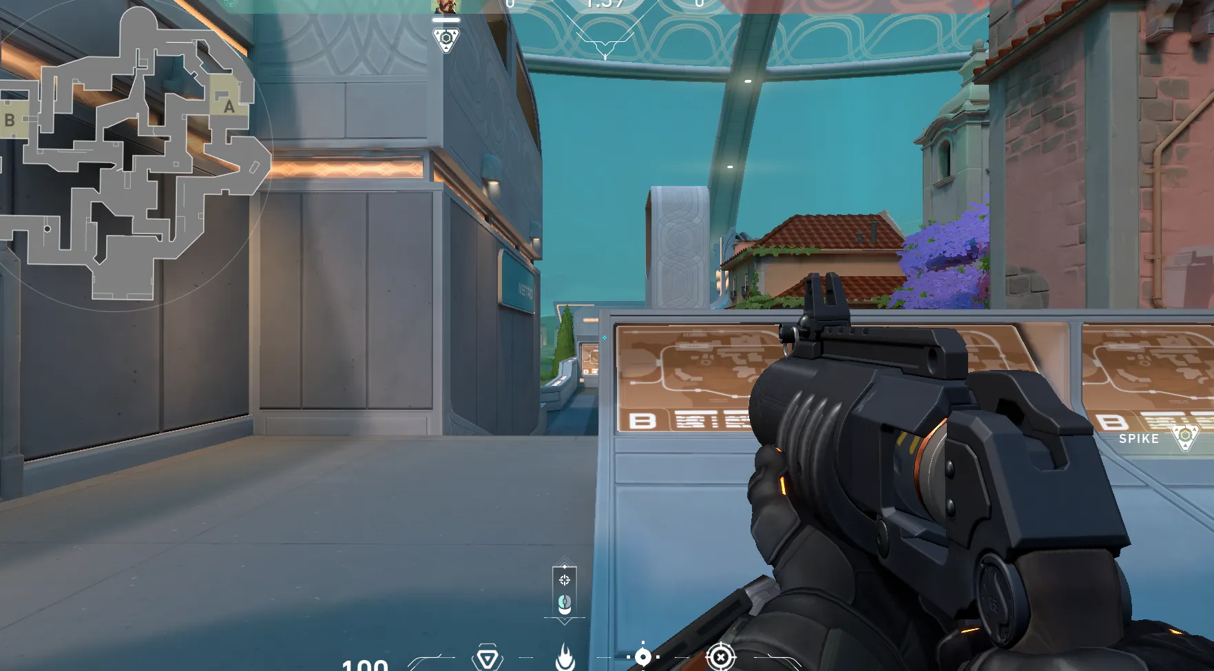 Brimstone Incendiary on Pearl Defense Site B — step 2 of 4: Aim — line up the shot