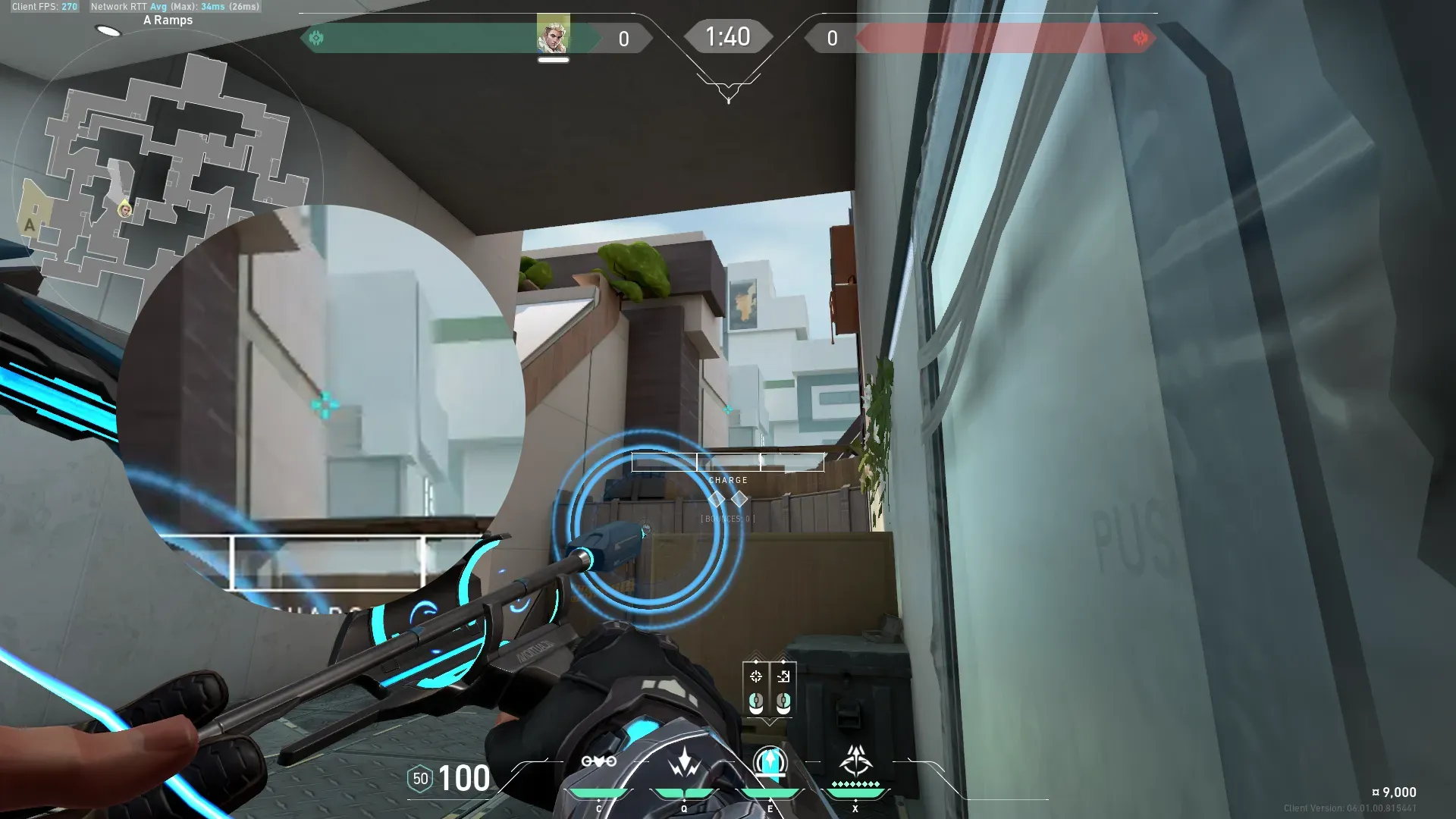 Sova Recon Bolt on Split Attack Site A — step 2 of 3: Aim — line up the shot