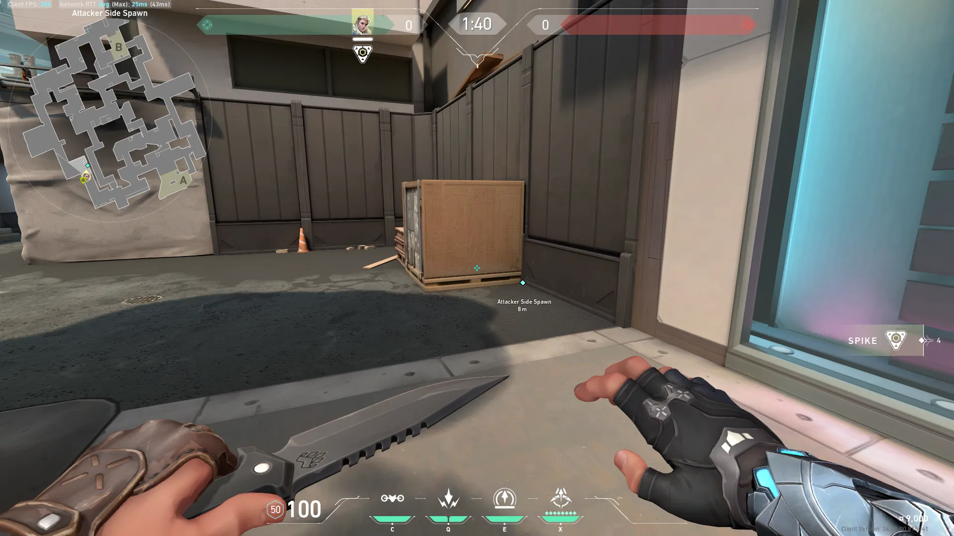 Sova Recon Bolt on Split Attack Site A — step 1 of 3: Position — where to stand