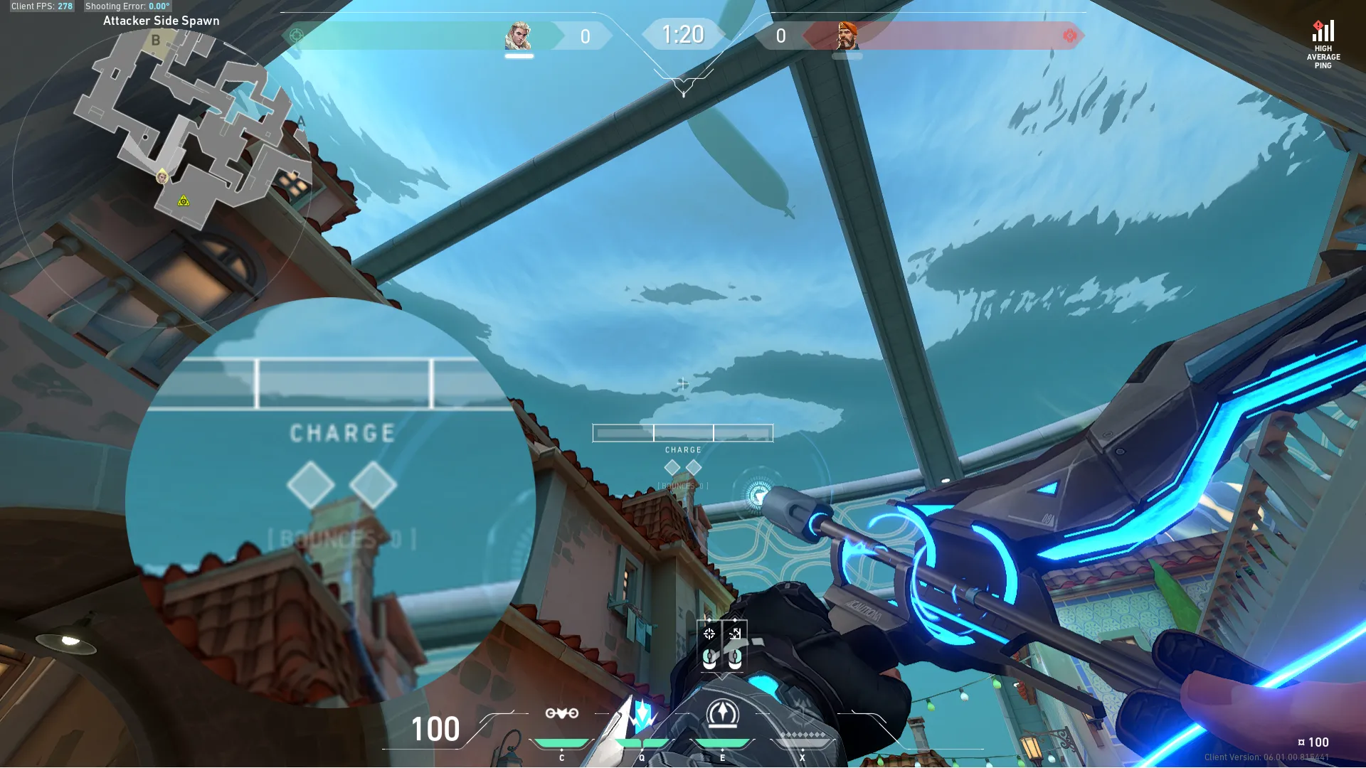Sova Recon Bolt on Pearl Attack Site B — step 2 of 3: Aim — line up the shot