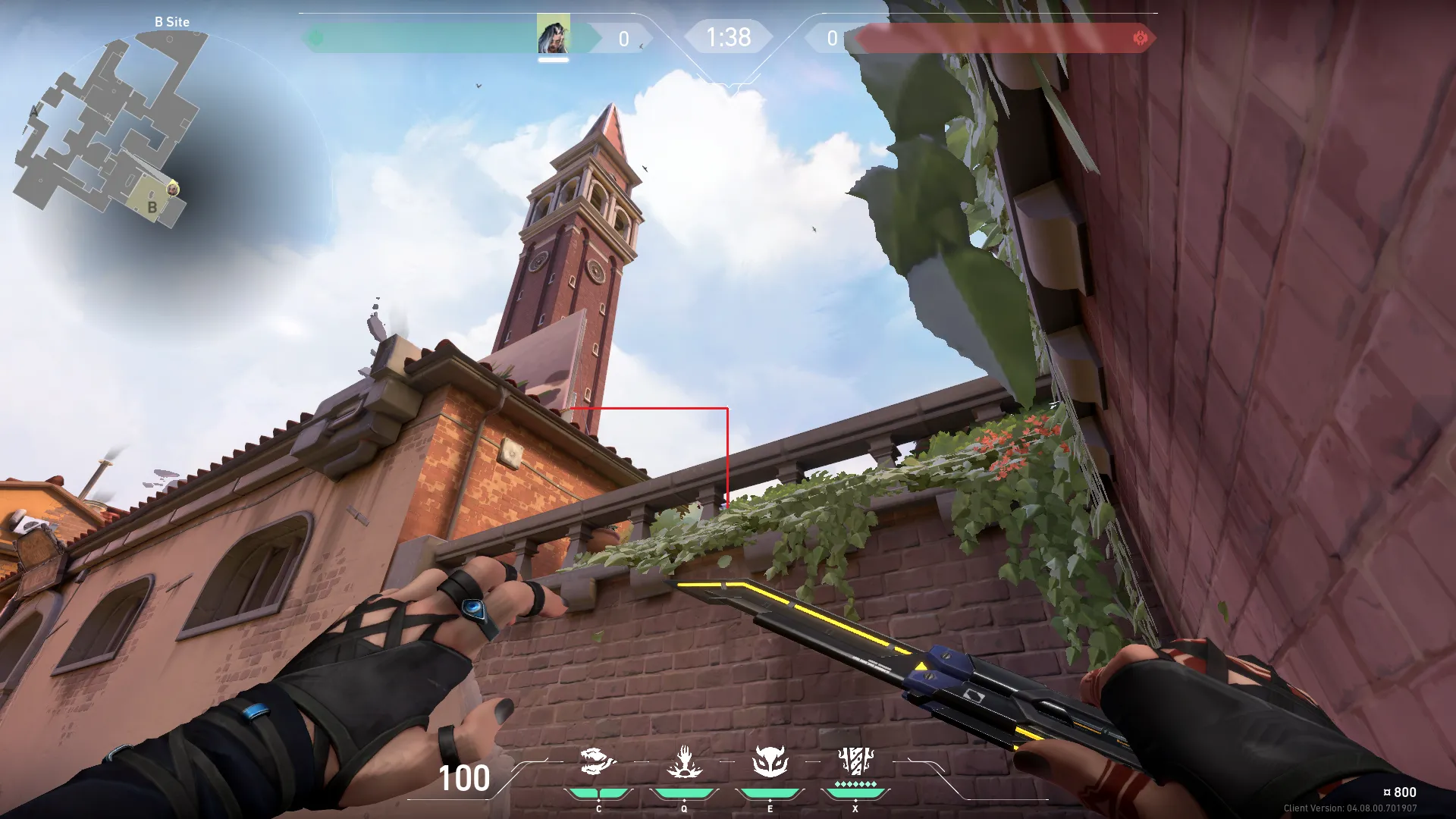Fade Haunt on Ascent Defense Site B — step 2 of 3: Aim — line up the shot