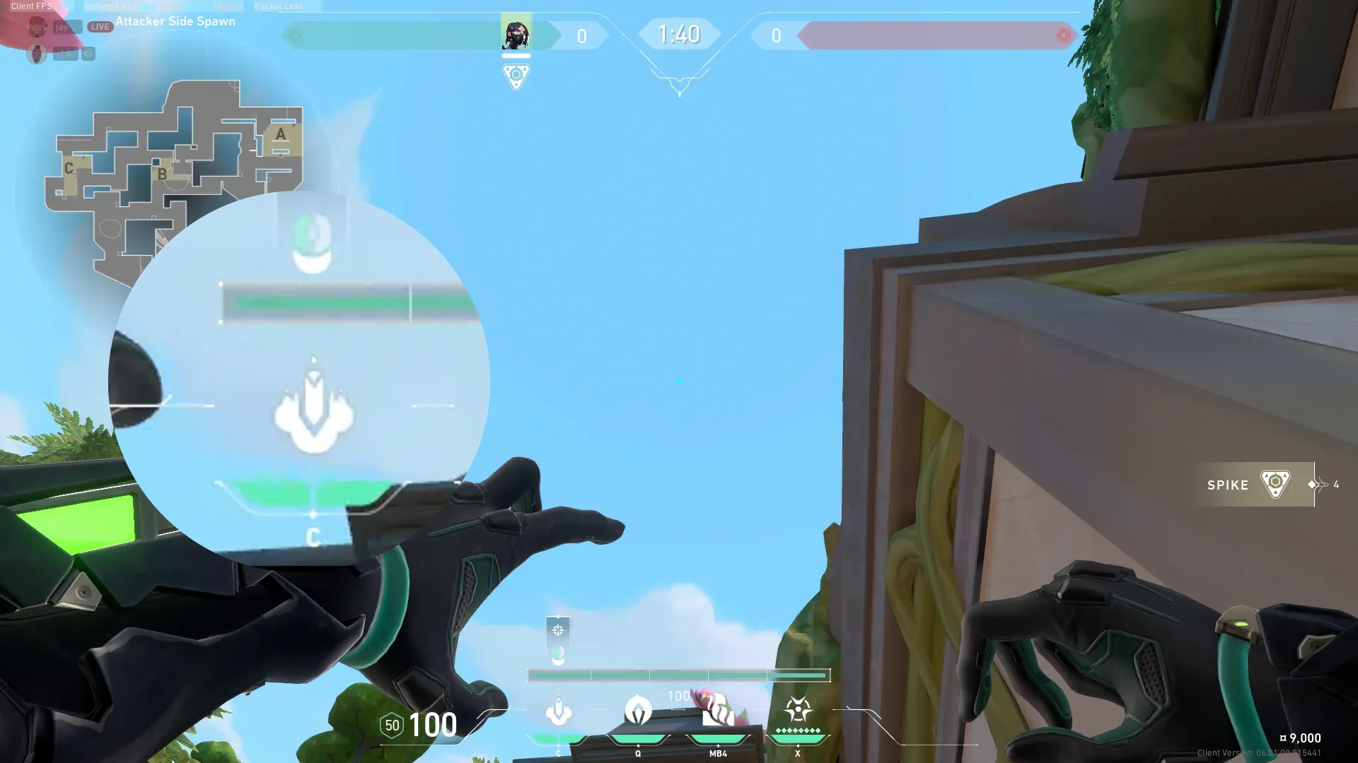 Viper Snake Bite on Lotus Attack Site B — step 2 of 3: Aim — line up the shot