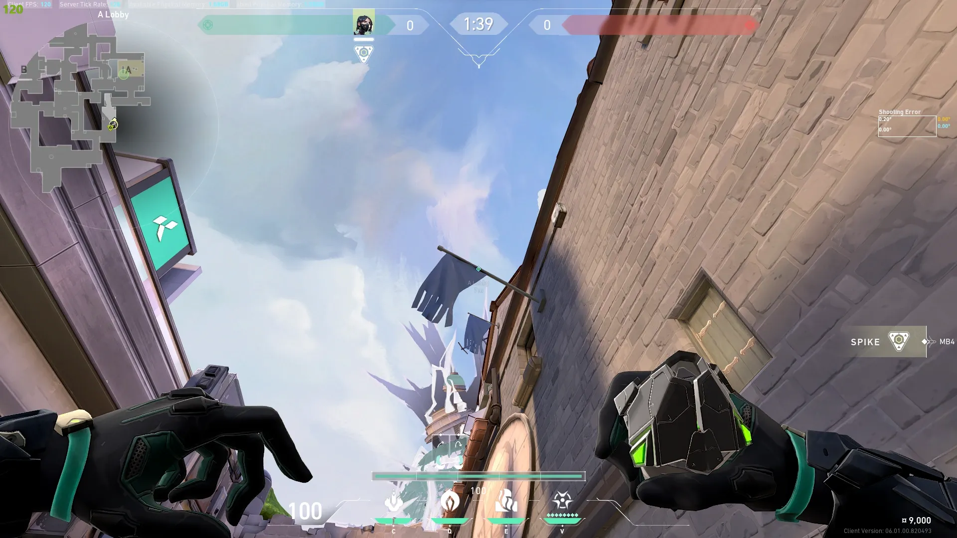 Viper Poison Cloud on Ascent Attack Site A — step 2 of 3: Aim — line up the shot