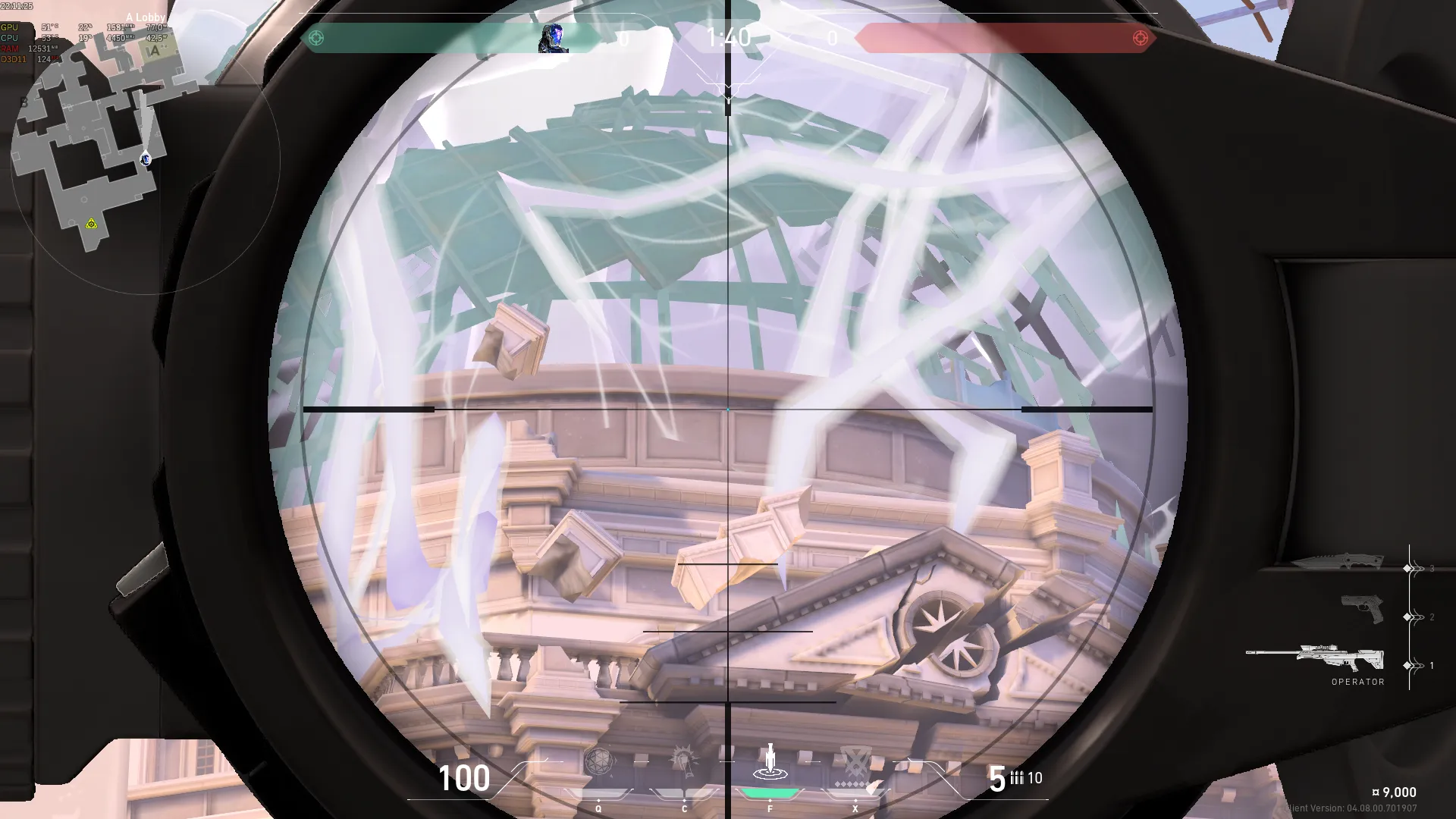 KAY/O Zero_Point on Ascent Attack Site A — step 3 of 4: Aim — line up the shot