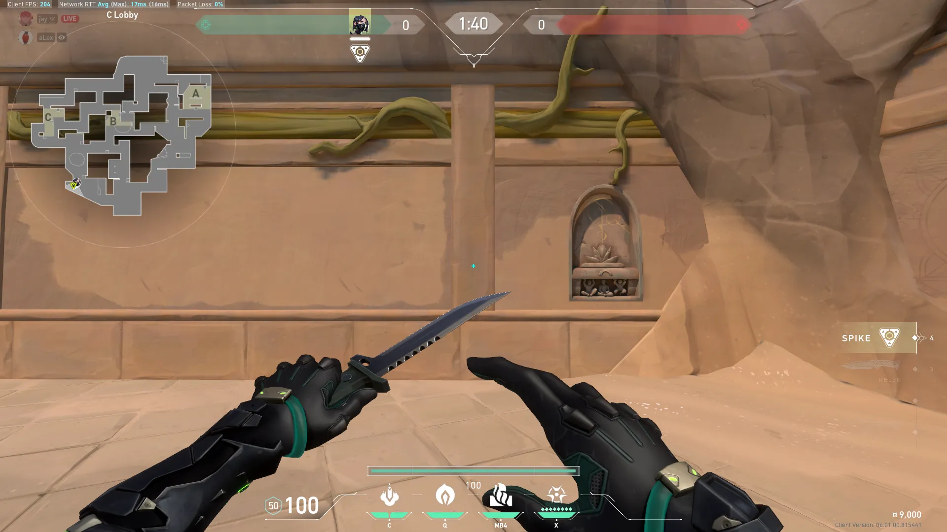 Viper Snake Bite on Lotus Attack Site C — step 1 of 4: Position — where to stand