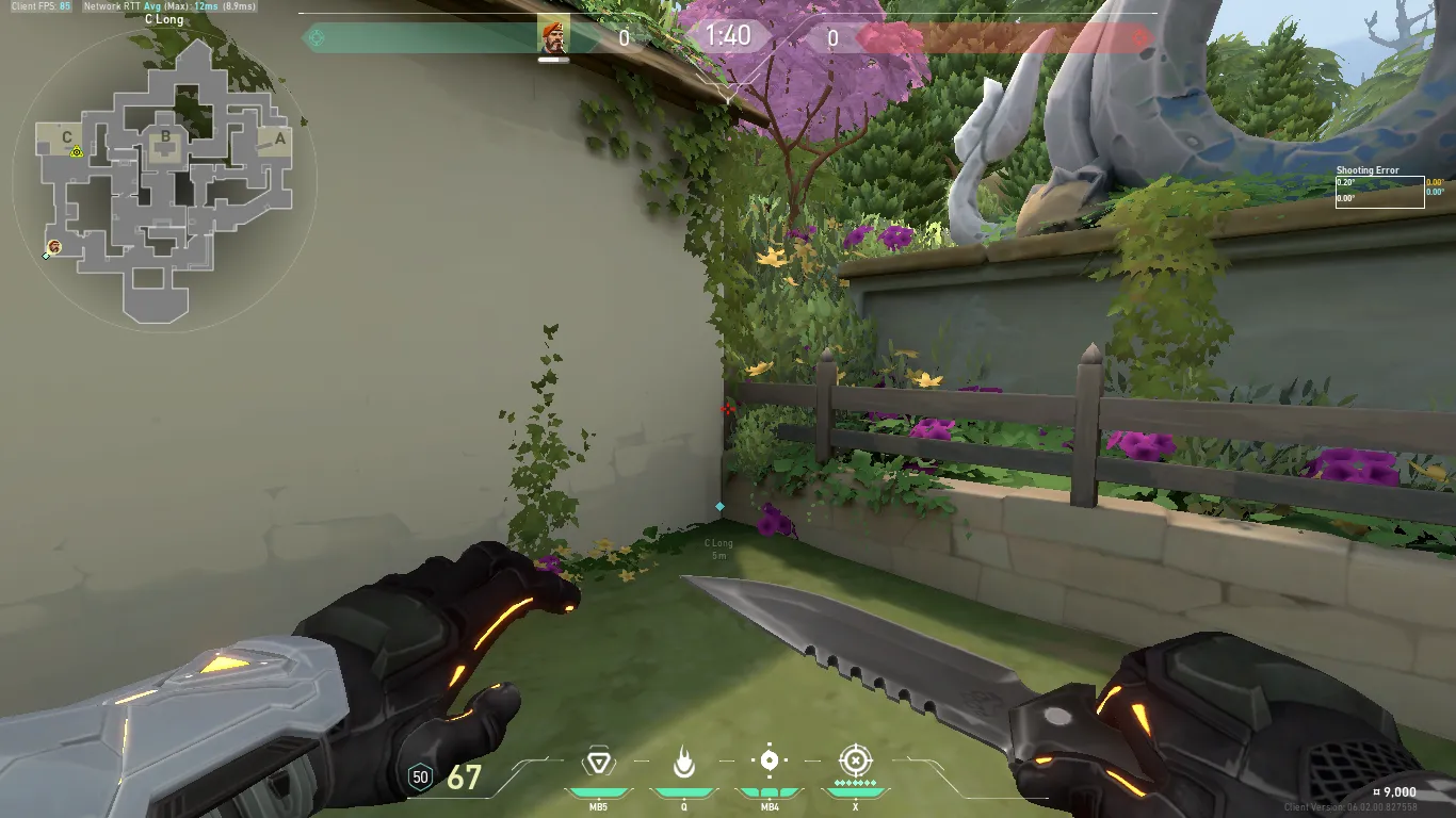 Brimstone Incendiary on Haven Attack Site C — step 1 of 3: Position — where to stand